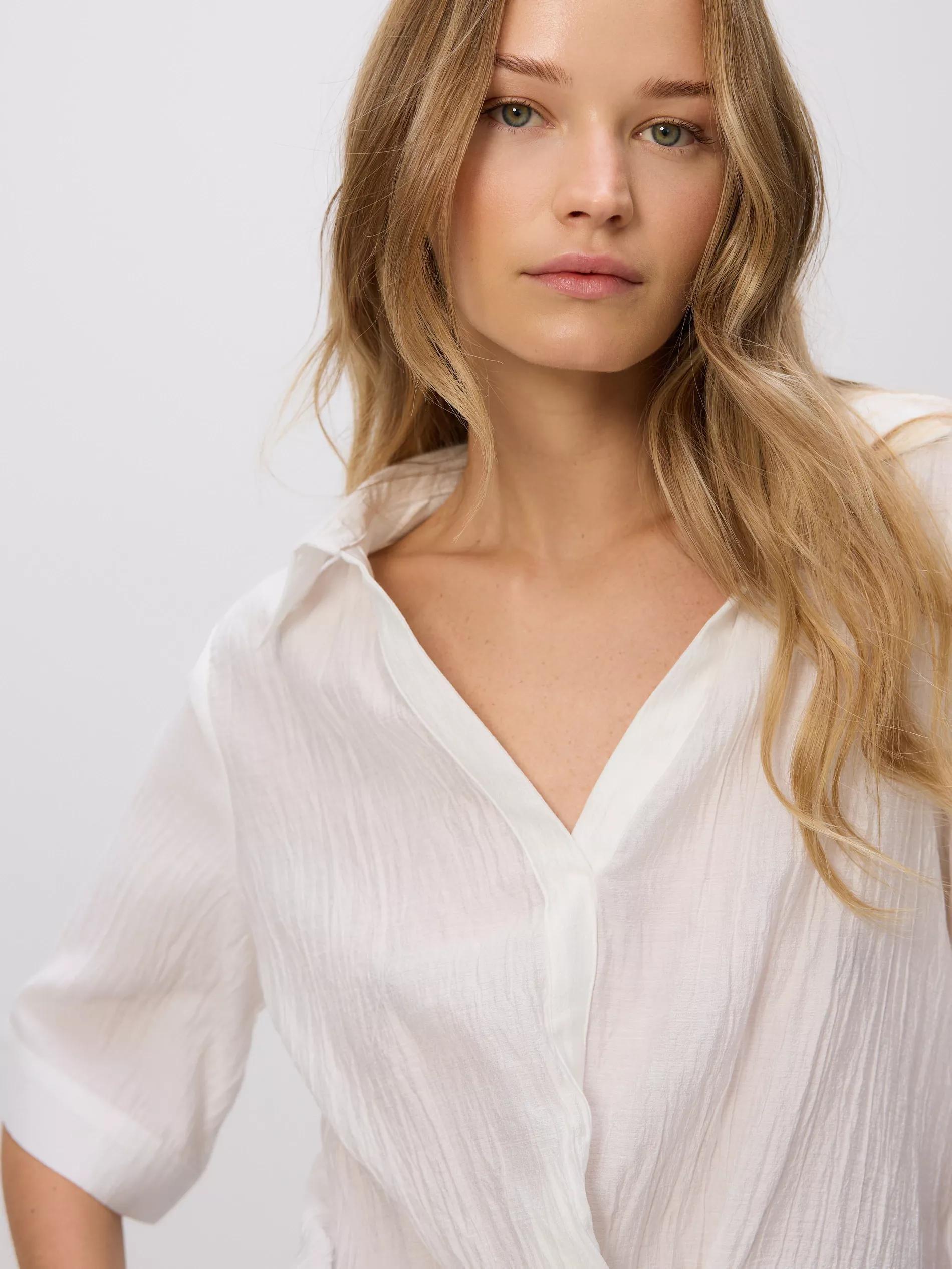 WHITE Crease effect shirt, , large image number 3