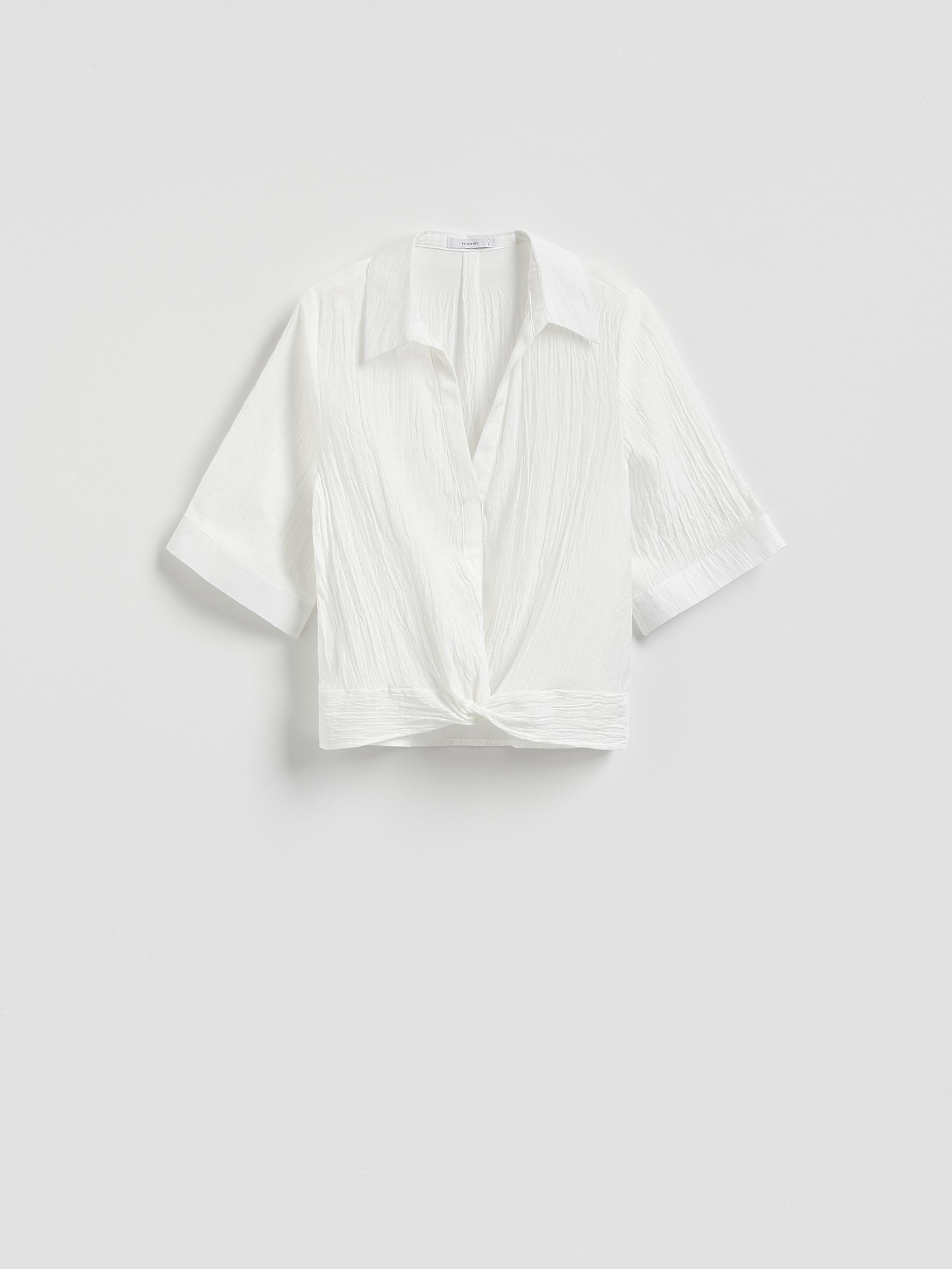 WHITE Crease effect shirt, White, large image number 5