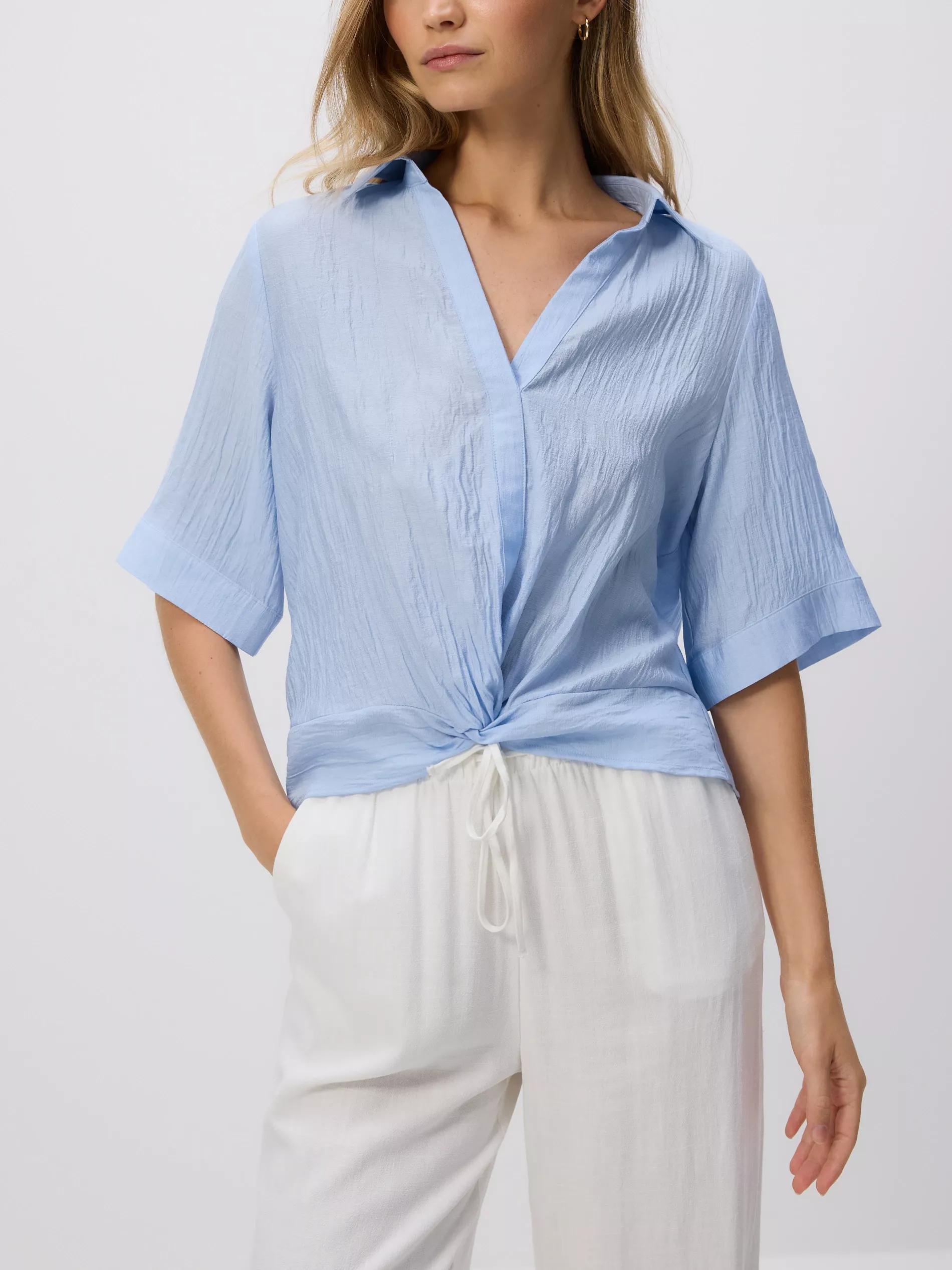 LIGHT BLUE Crease effect shirt, , medium
