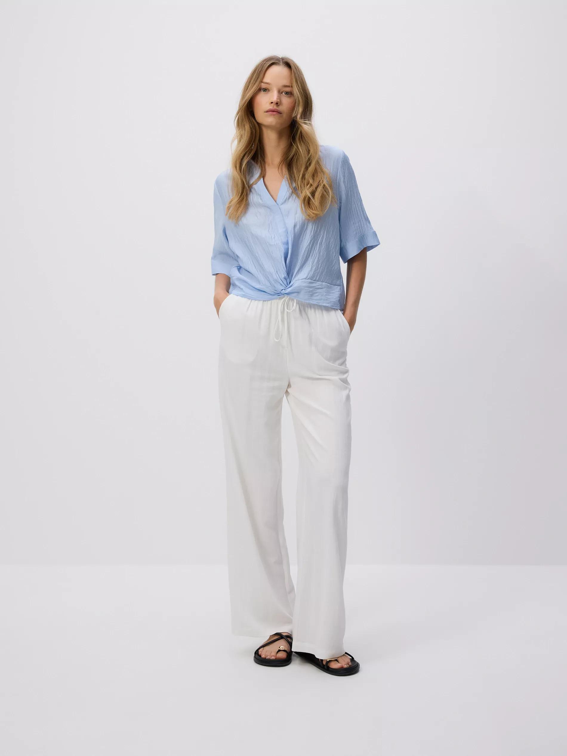 LIGHT BLUE Crease effect shirt, , large image number 2