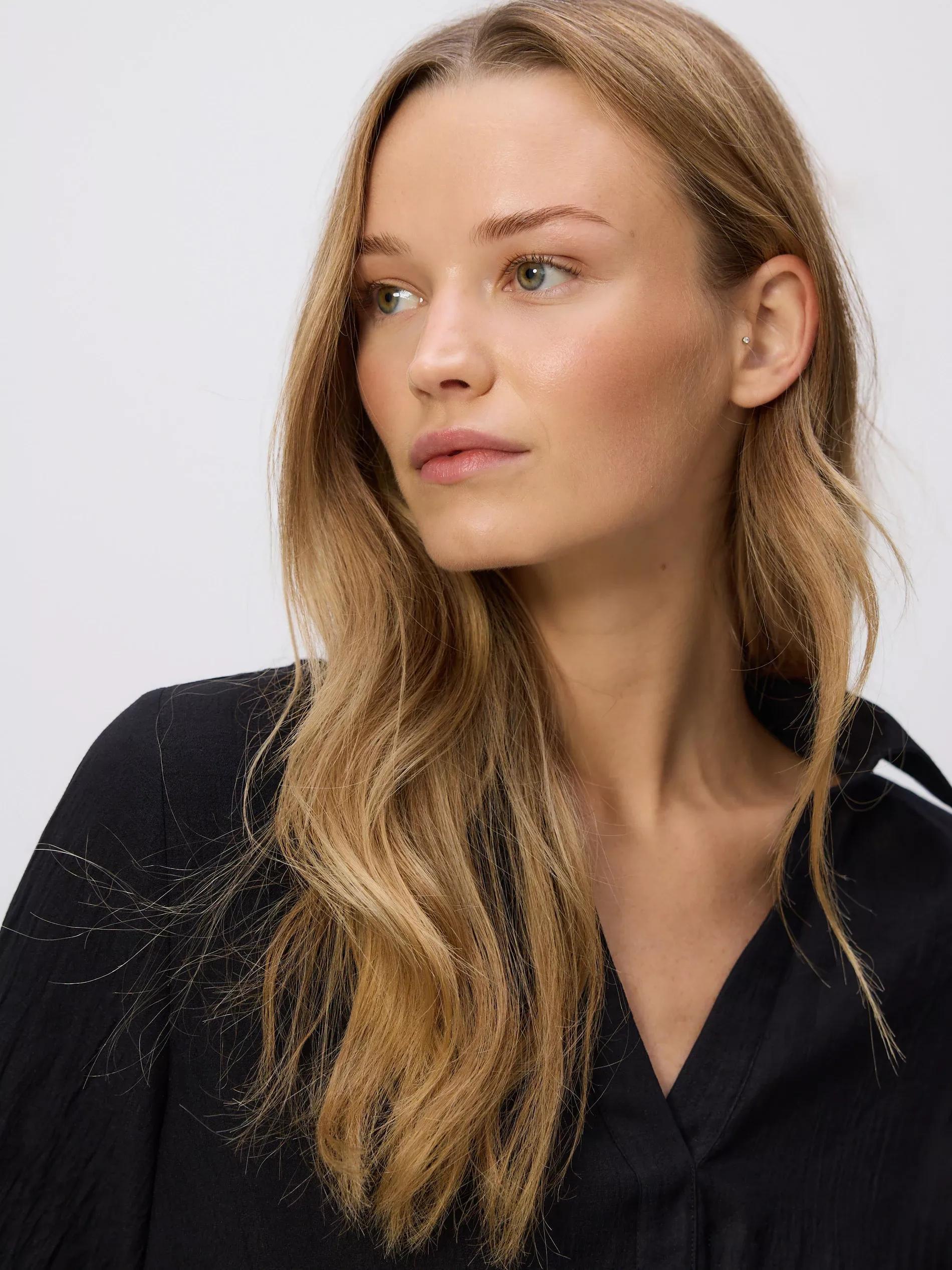 BLACK Crease effect shirt, Black, medium