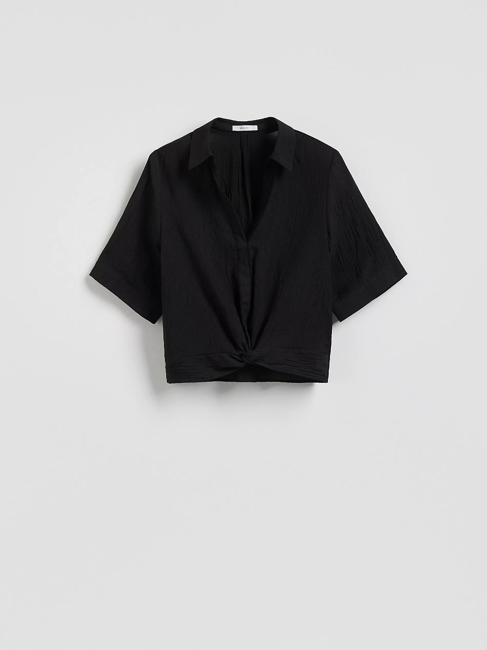 BLACK Crease effect shirt, , large image number 5