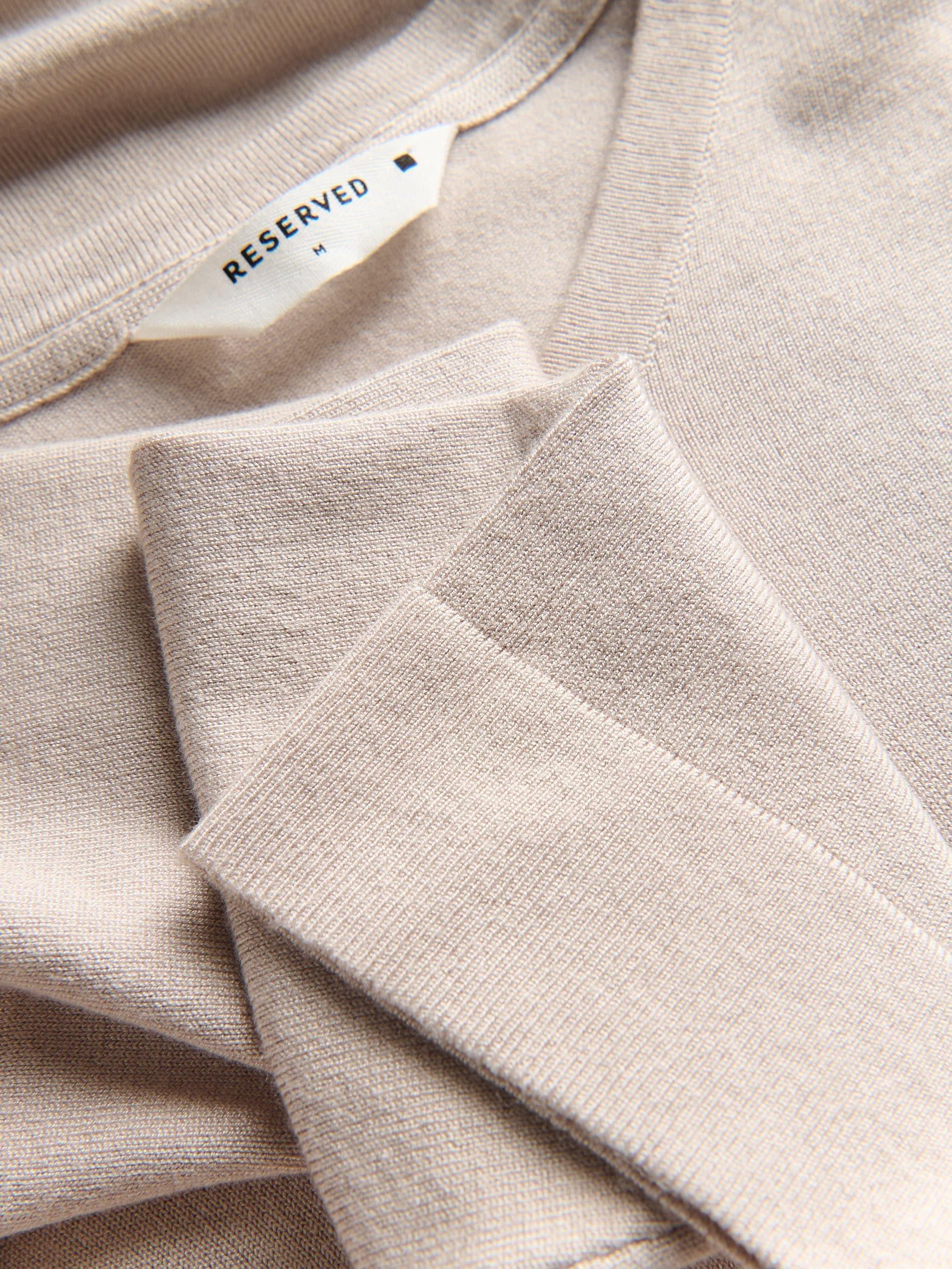 Beige Sweater With High Viscose Content, Beige, large image number 4