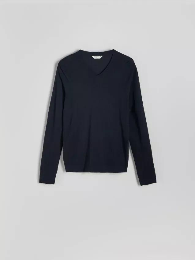 Blue Sweater With High Viscose Content, , large image number 0