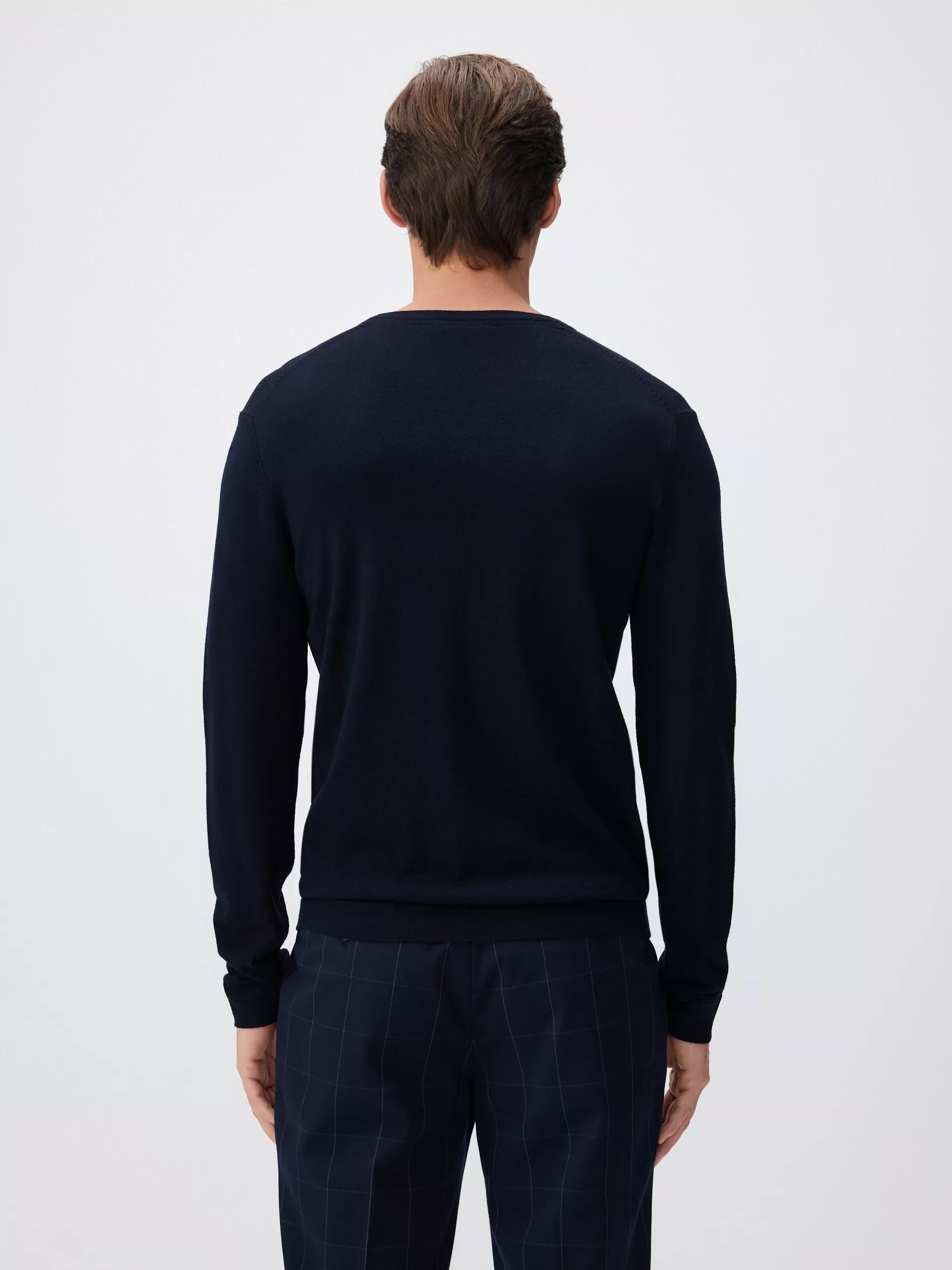 Blue Sweater With High Viscose Content, , large image number 3