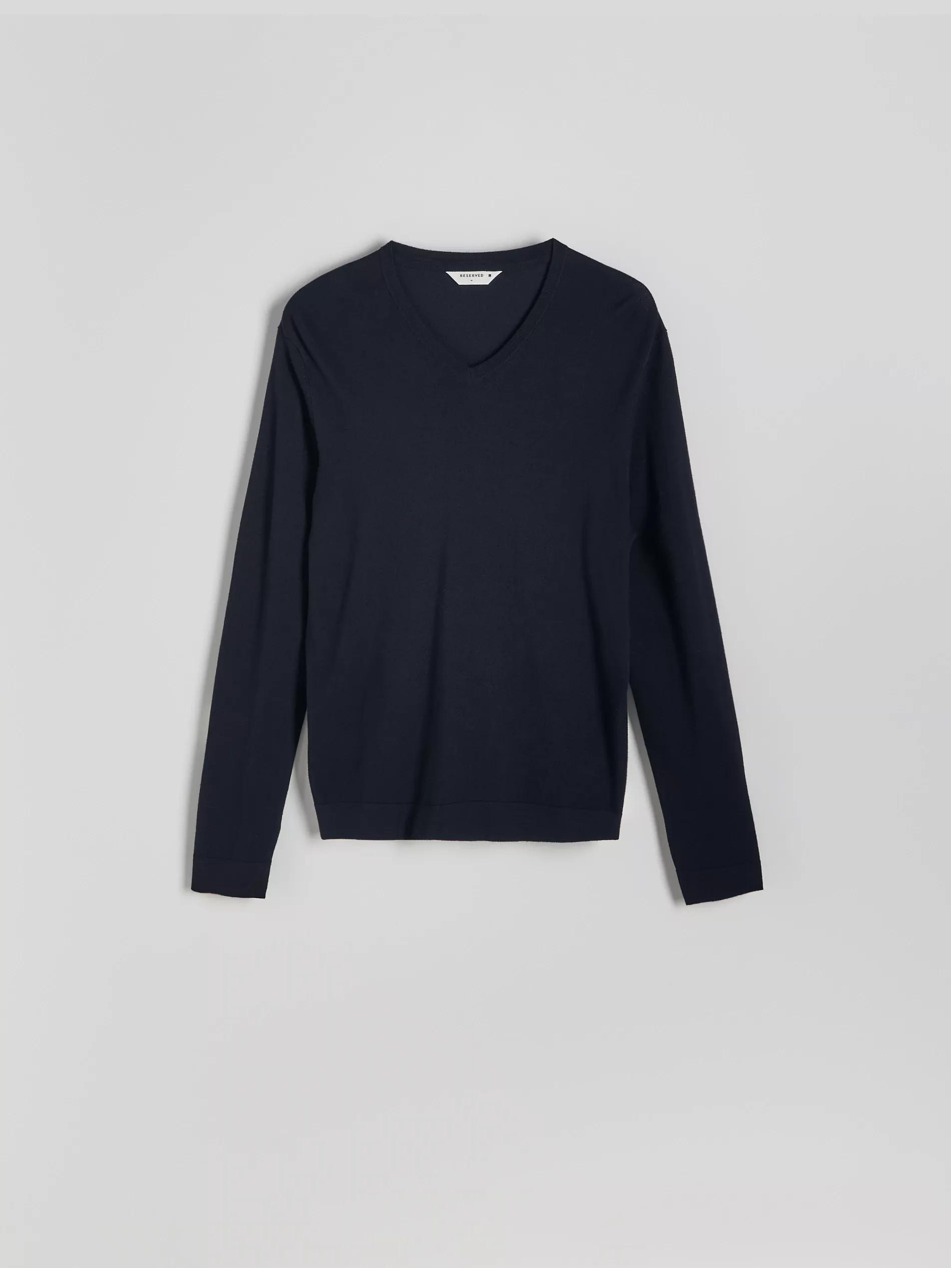 Blue Sweater With High Viscose Content, , large image number 4