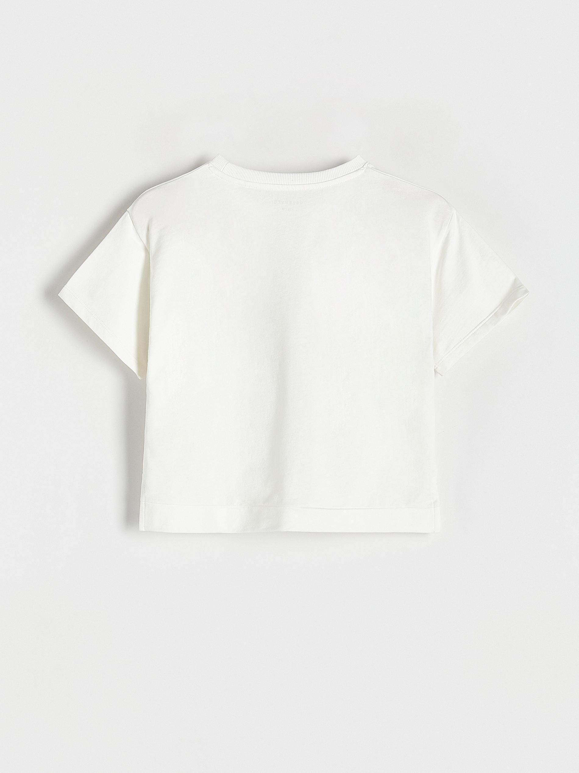 Cream T-Shirt With Patch, , large image number 2
