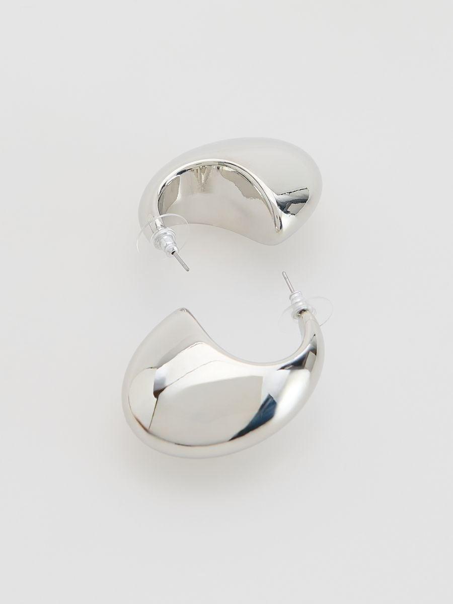 Silver Earrings In The Shape Of A Teardrop, Silver, large image number 2