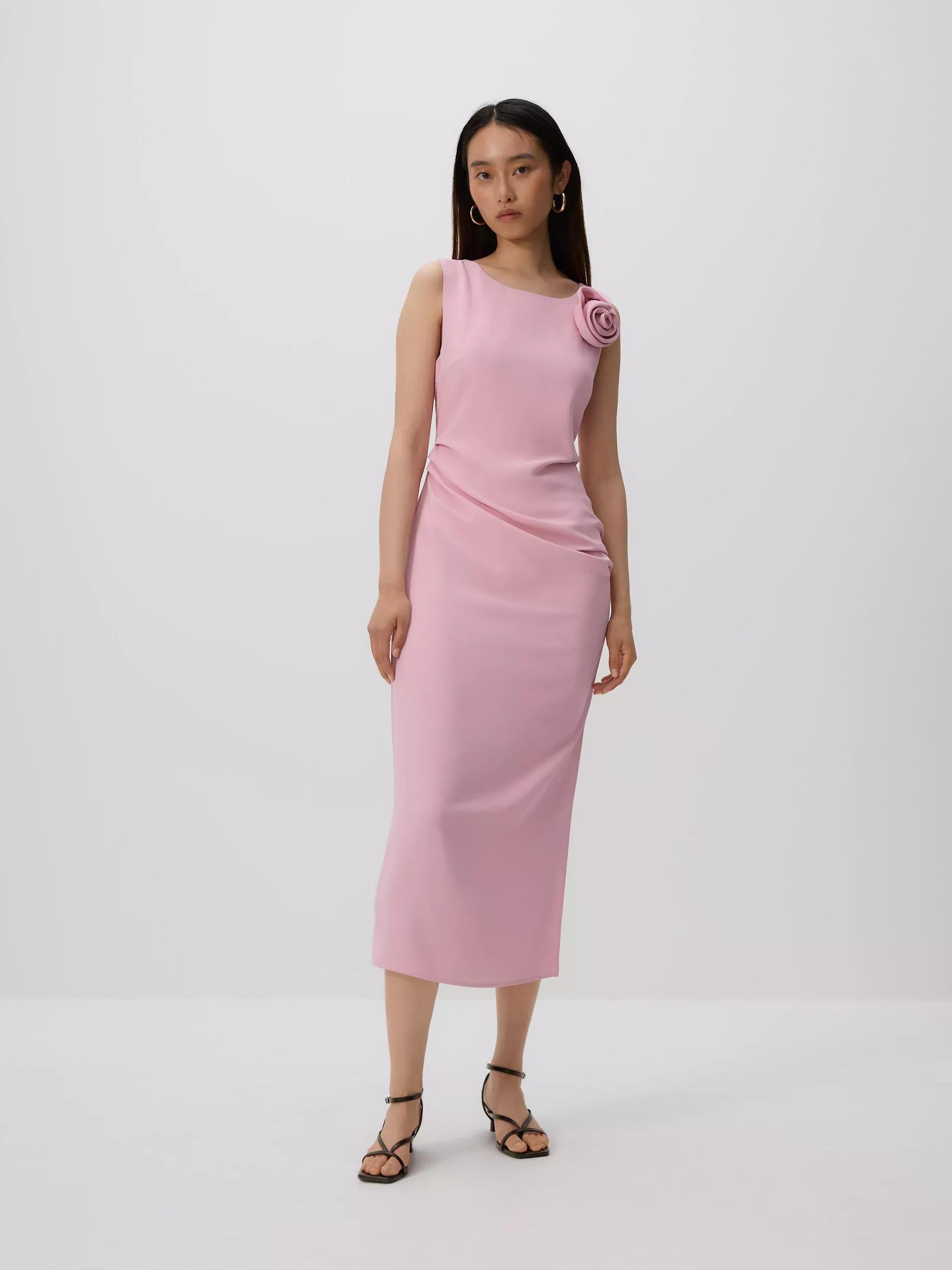 Pink Dress With Rose Detail, , large image number 0