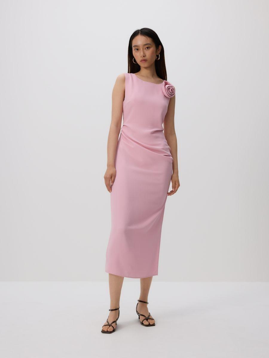 Pink Dress With Rose Detail, , large image number 0