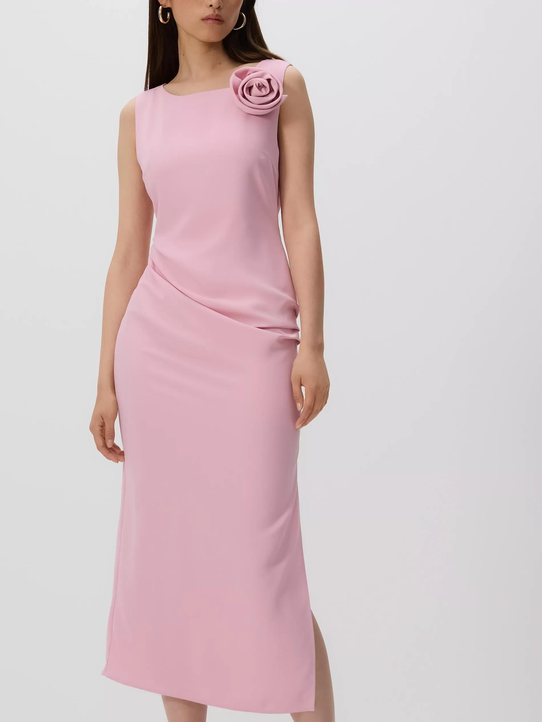 Pink Dress With Rose Detail, , large image number 1