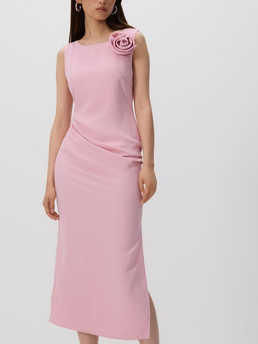 Pink Dress With Rose Detail, , large image number 1