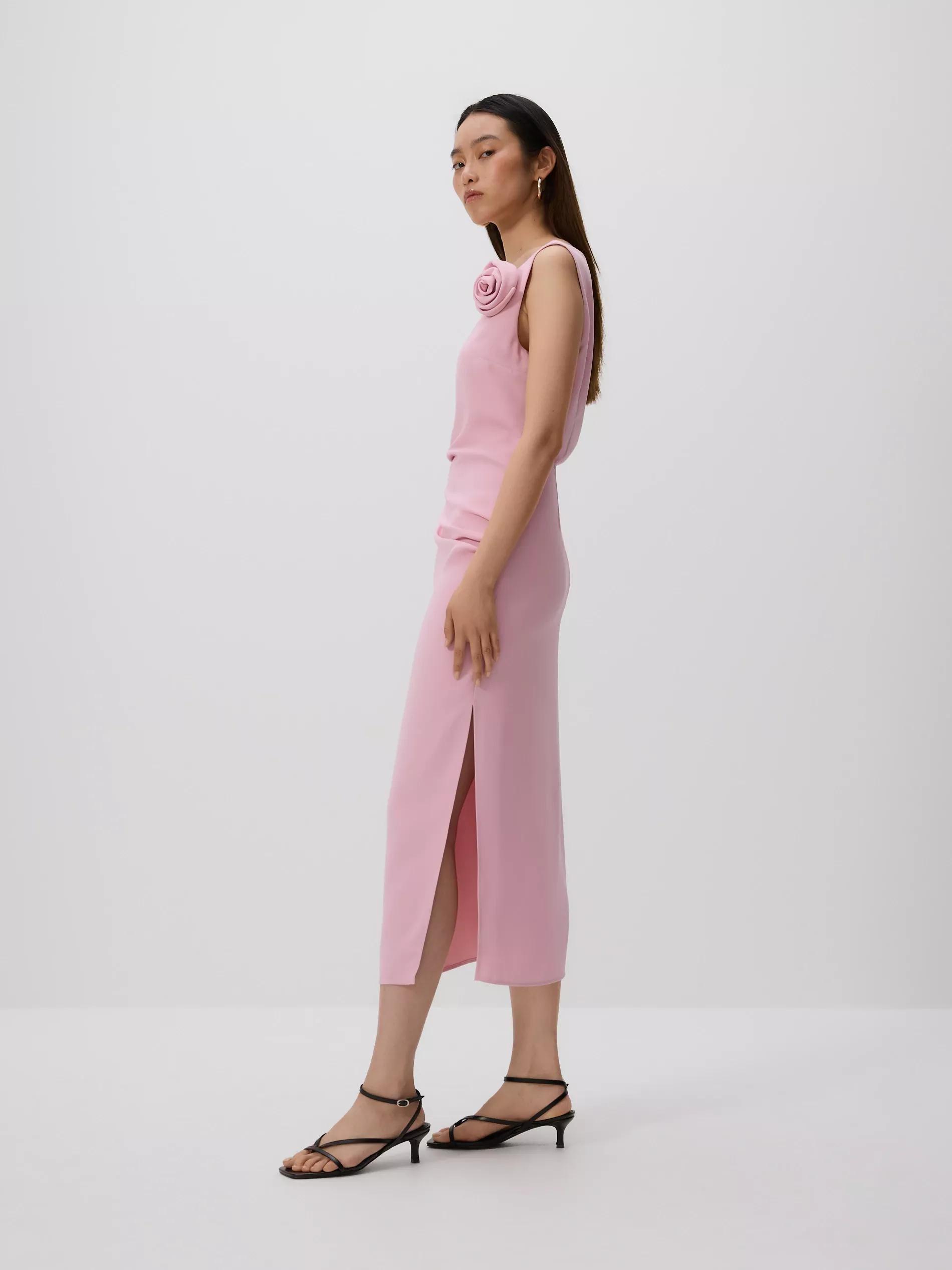Pink Dress With Rose Detail, , large image number 2