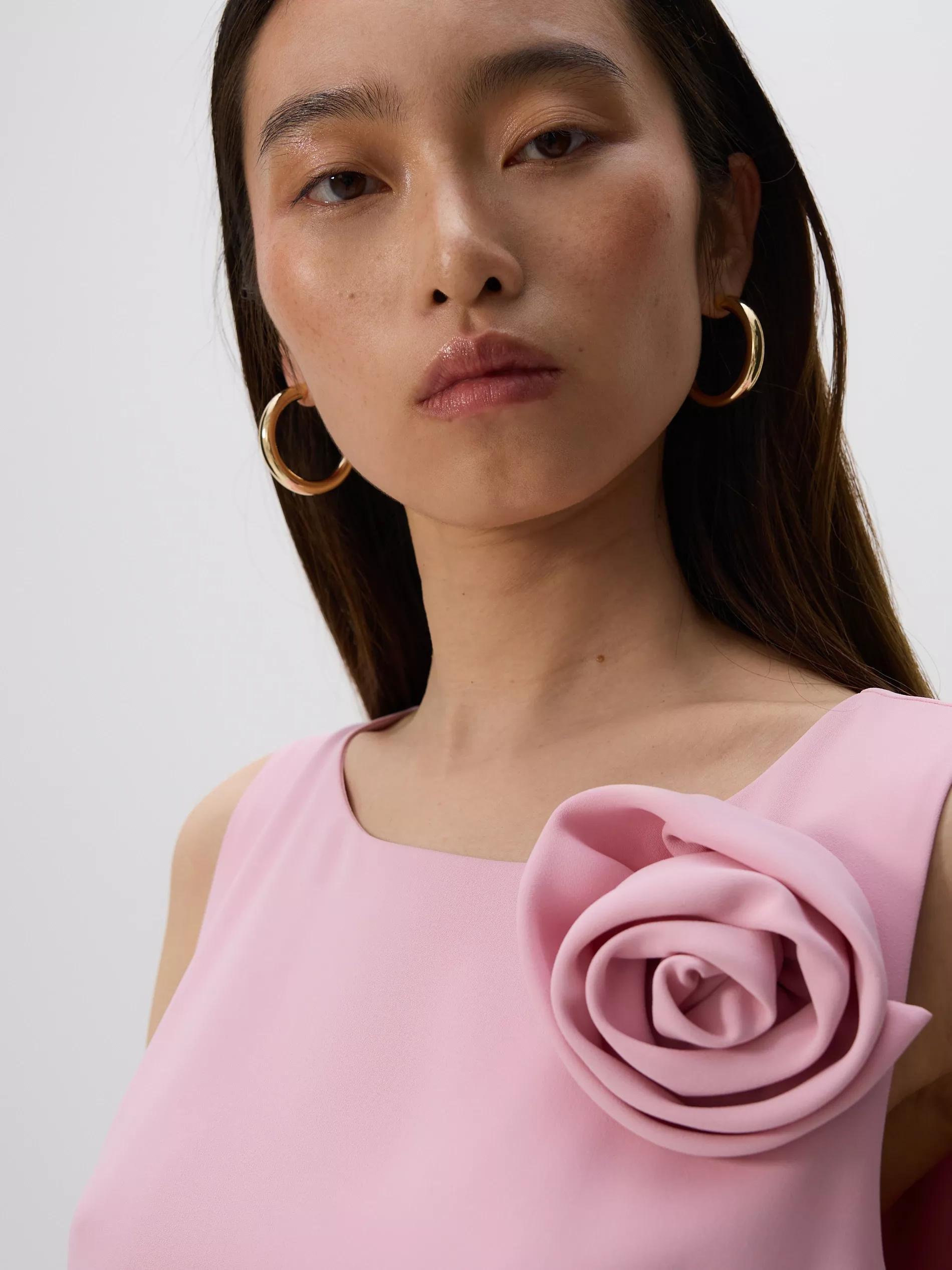 Pink Dress With Rose Detail, , large image number 5