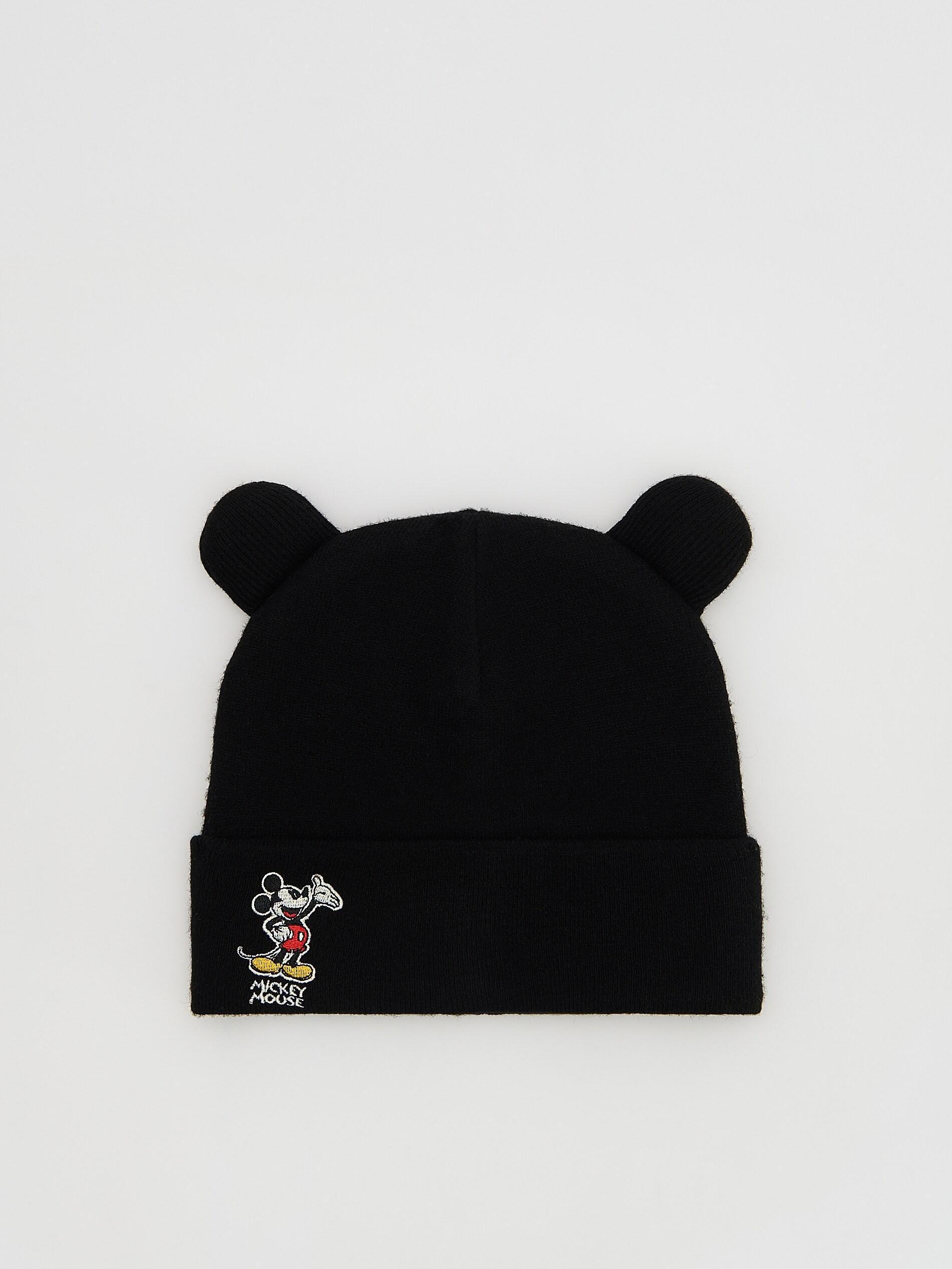 Black Mickey Mouse Beanie, Kids Girls, Black, medium