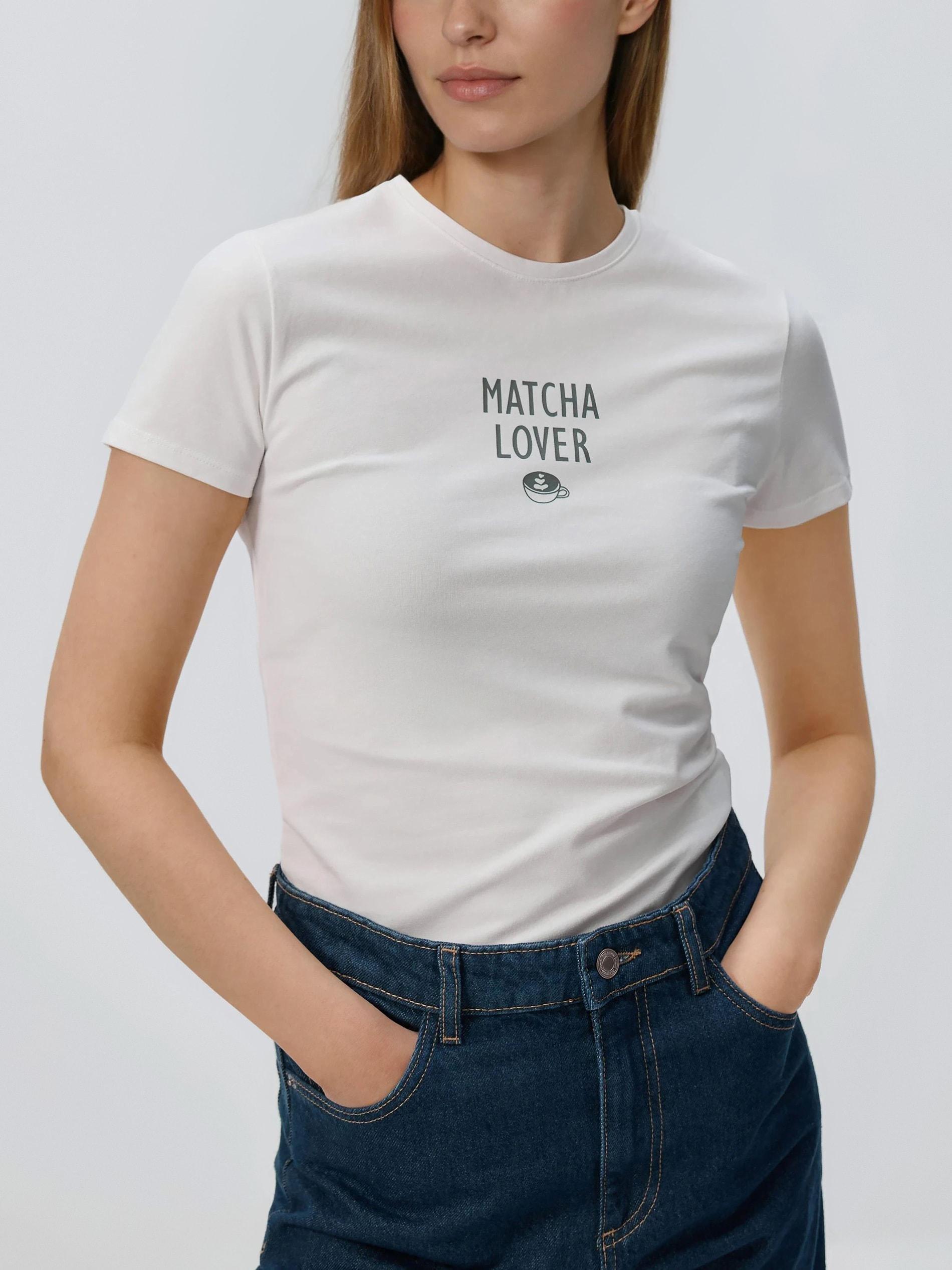 White T-Shirt With Print, White, large image number 0