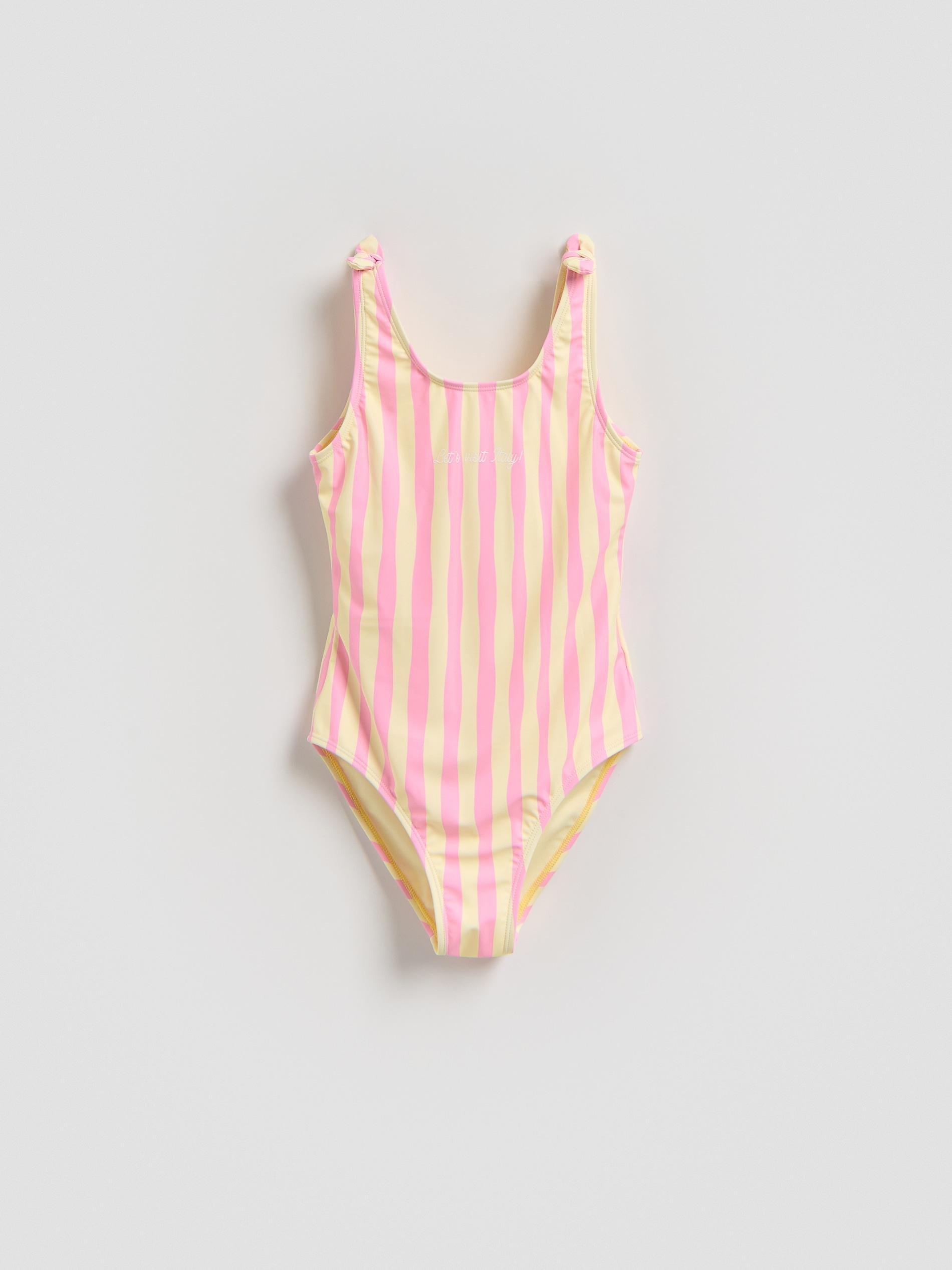 Multicolour One Piece Stripe Swimsuit, Multicolor, large image number 0