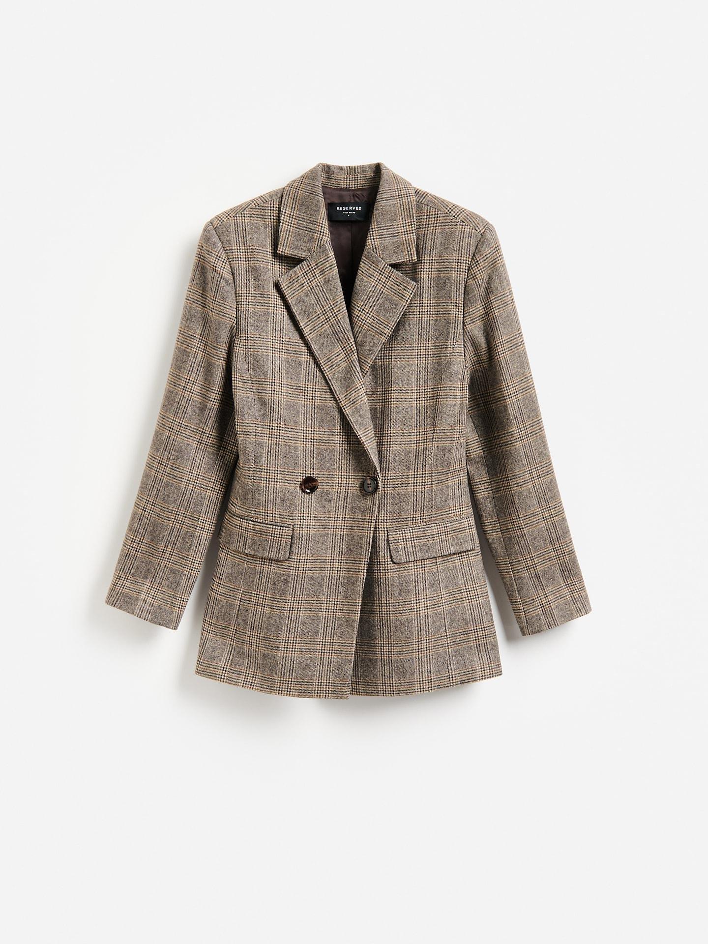 Multicolour Wool Blend Blazer, Multicolor, medium