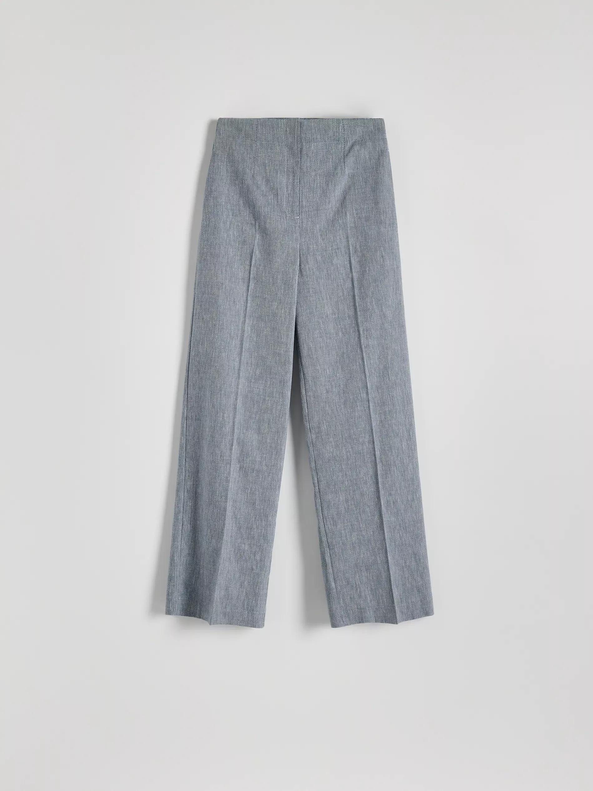 Blue Pressed Creased Trousers, , large image number 10