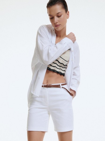 Reserved - White Shorts With A Belt