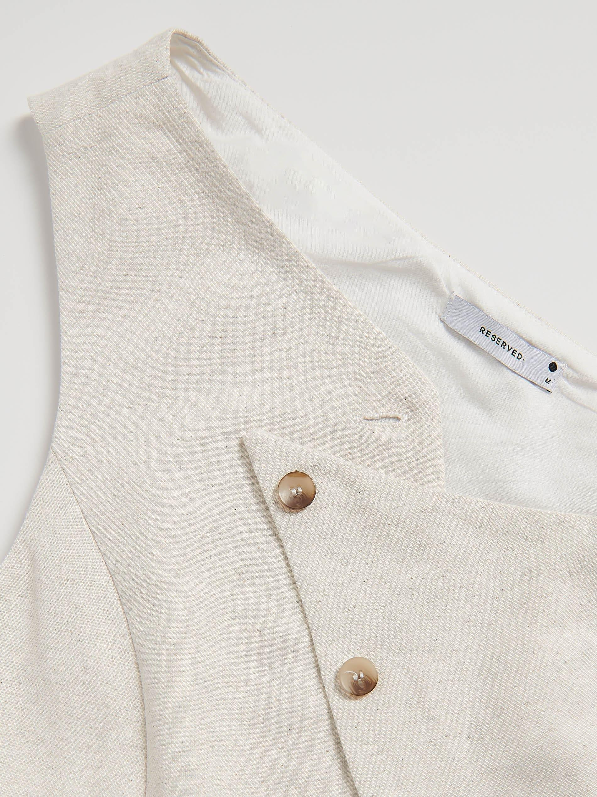 NUDE Asymmetric waistcoat, Ivory, large image number 5