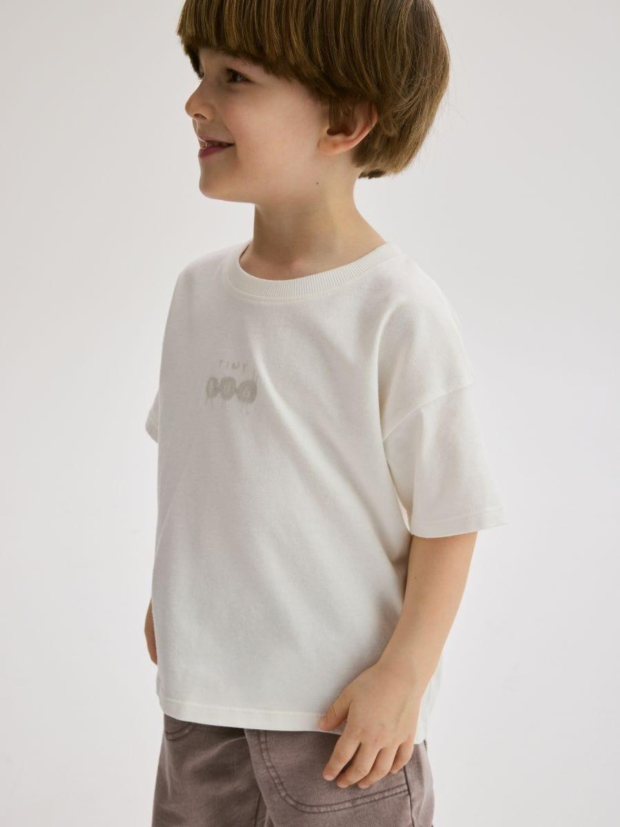 Cream T-Shirt, Kids Unisex, , medium