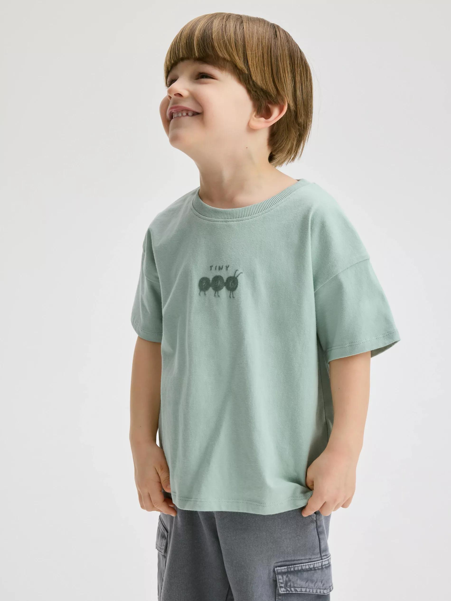 Turquoise T-Shirt, Kids Boy, Turquoise, large image number 3