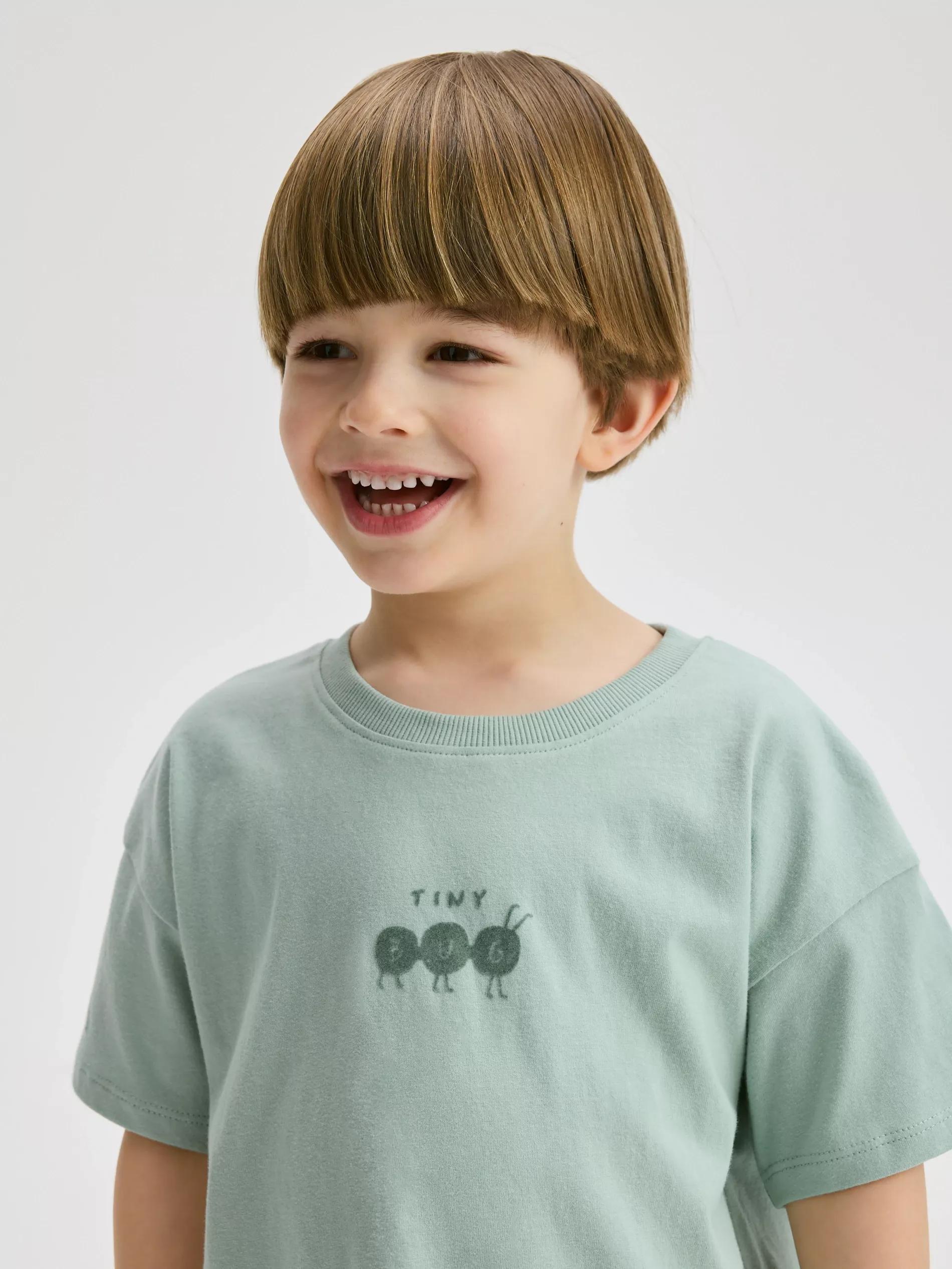 Turquoise T-Shirt, Kids Boy, Turquoise, large image number 4