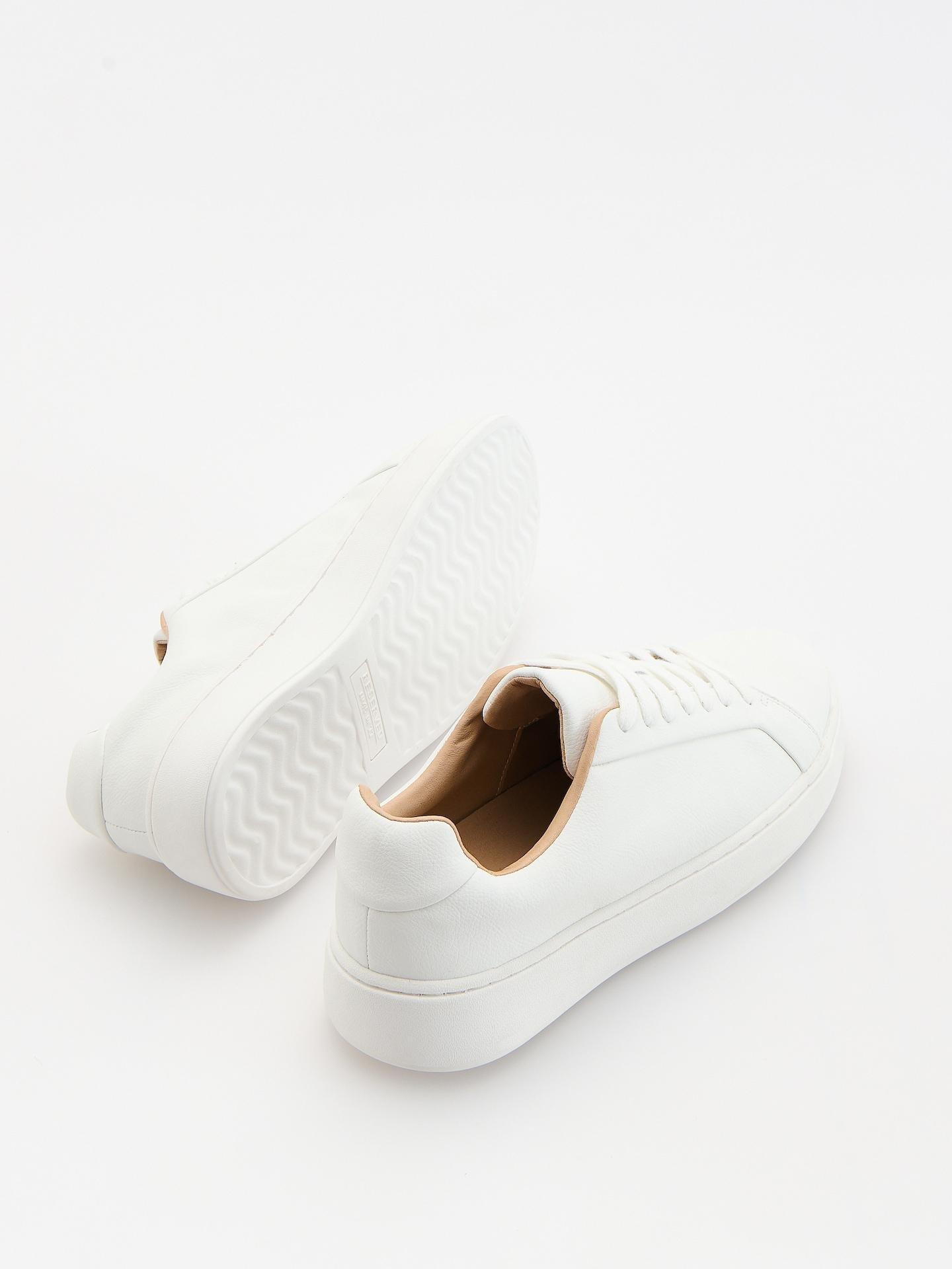 White Leather Rich Sneakers, White, large image number 3