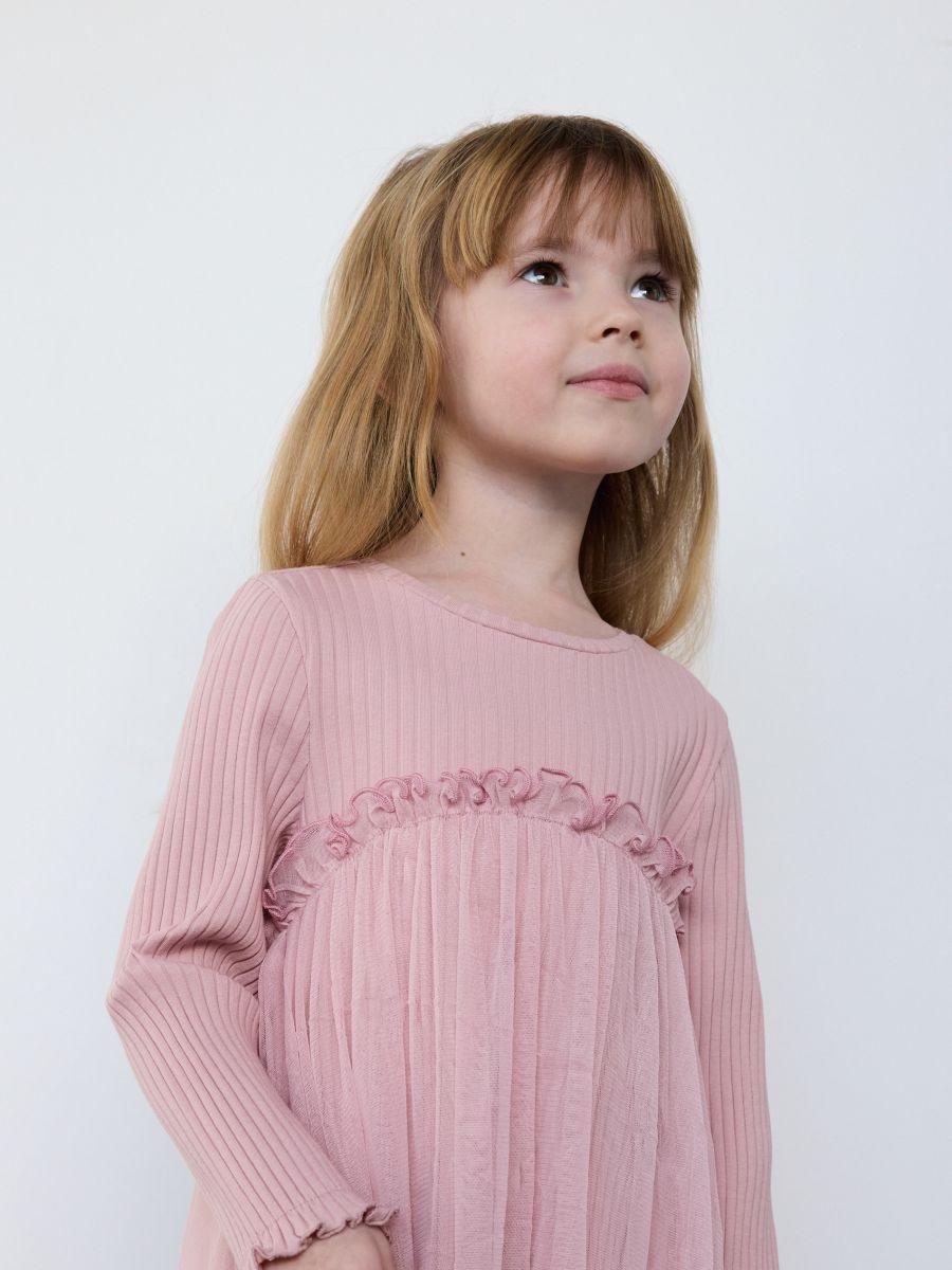 Pink Dress With Tulle At The Bottom, , large image number 2