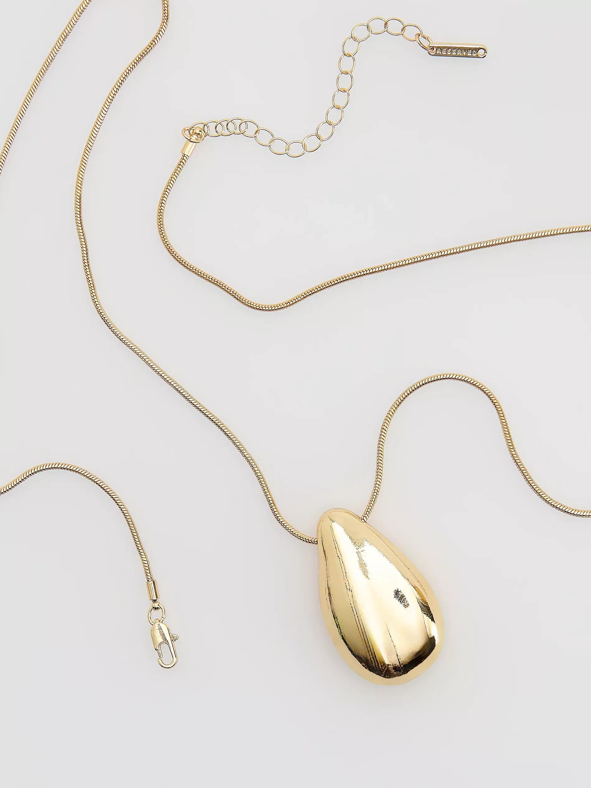 GOLDEN Necklace with pendant, Golden, large image number 1