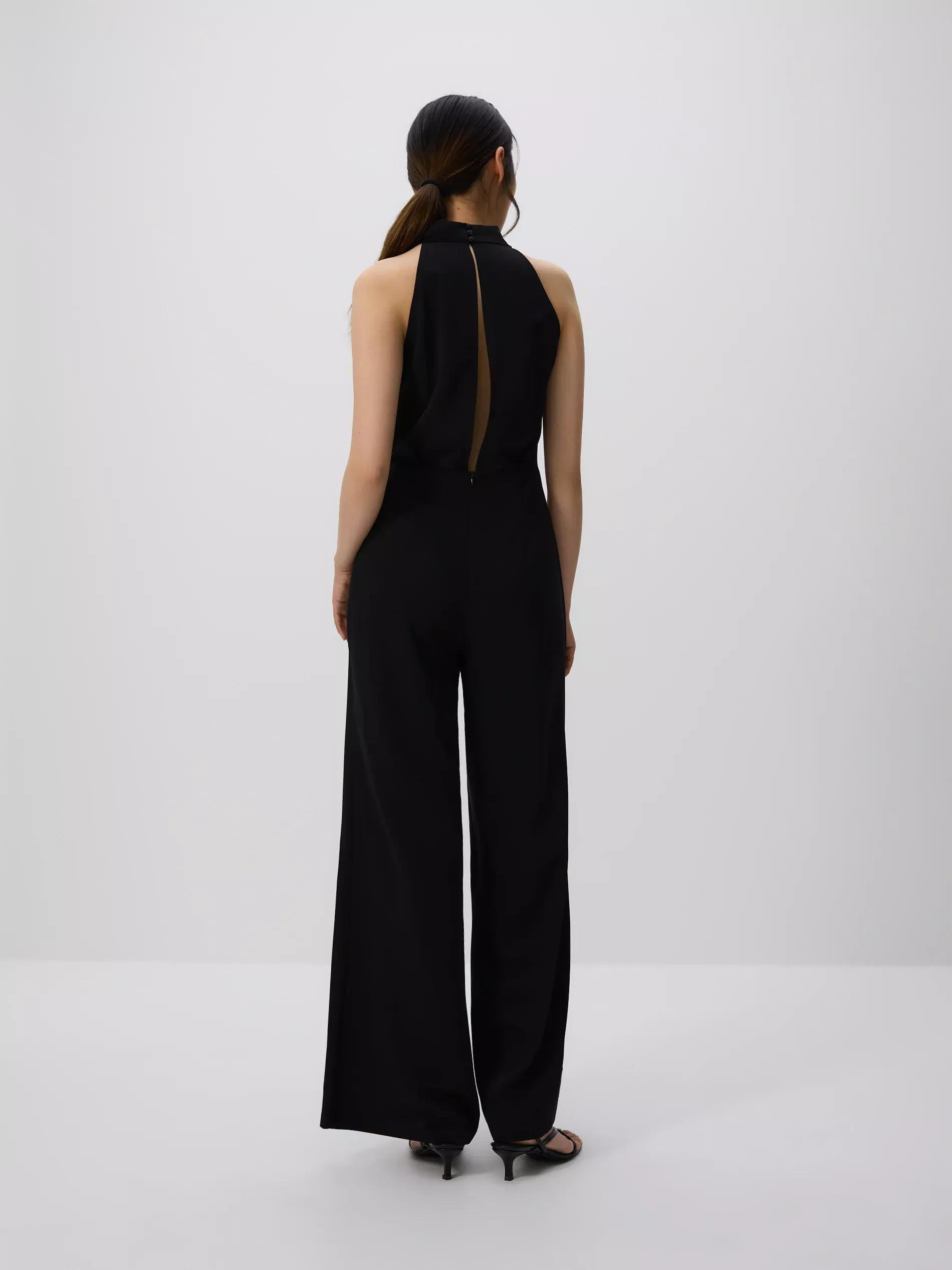 Black Jumpsuit With Decorative Buckle, , large image number 2