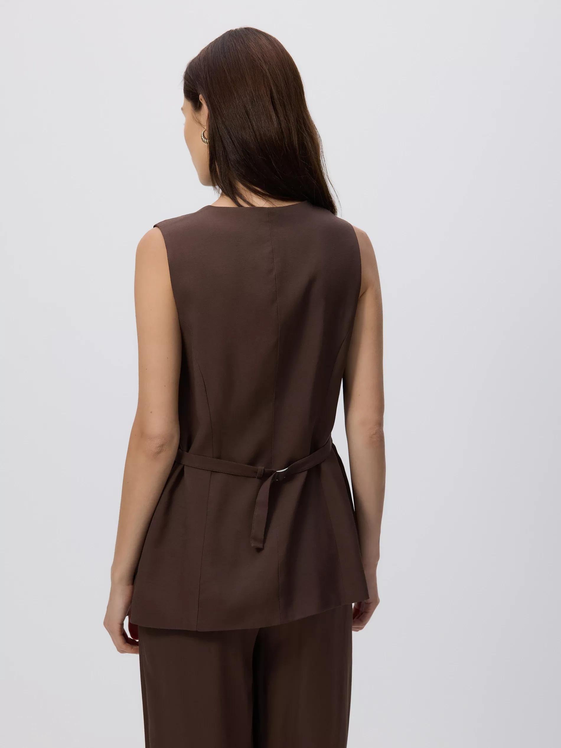 Brown Ladies` Vest, , large image number 2