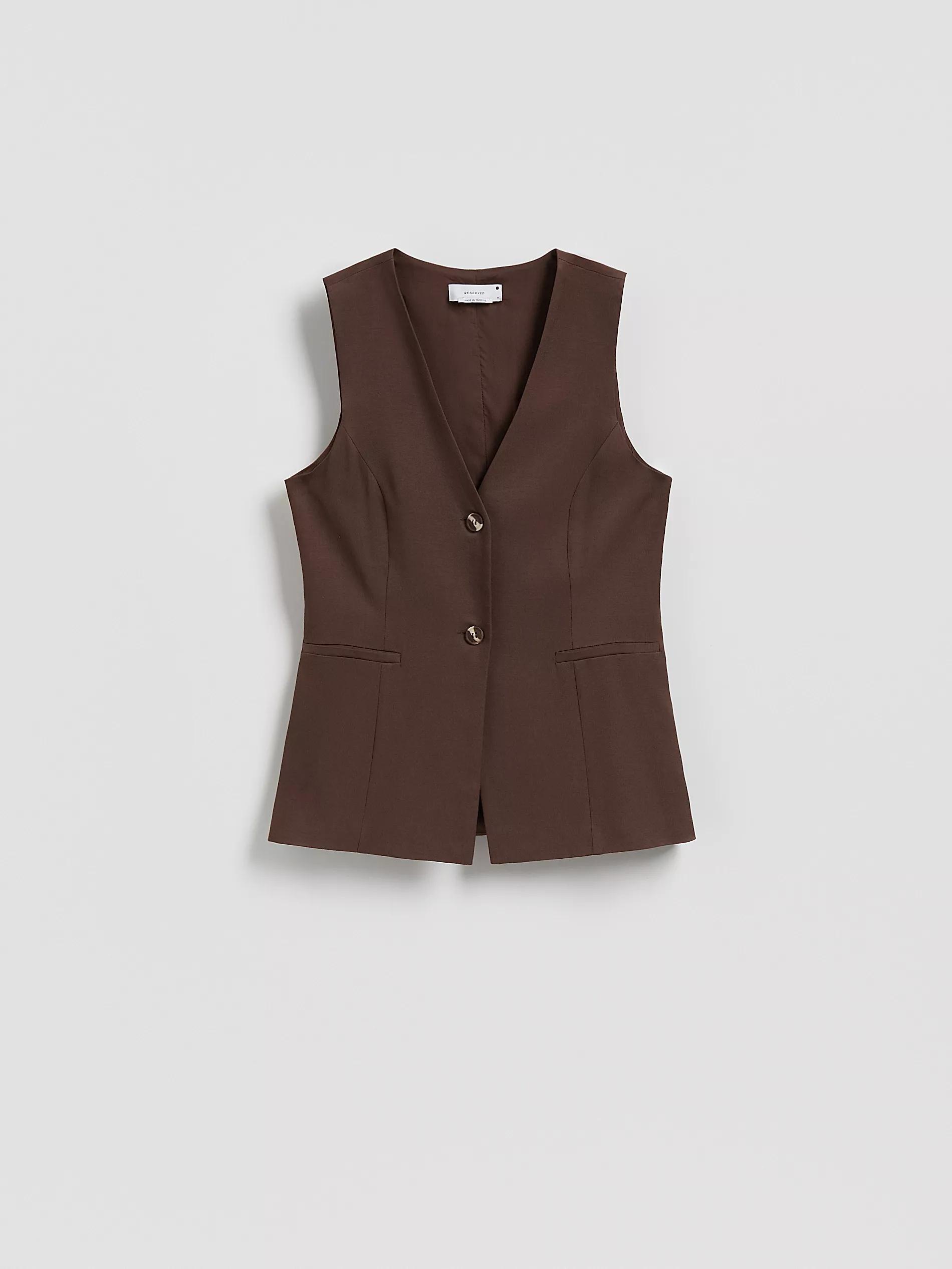 Brown Ladies` Vest, , large image number 4