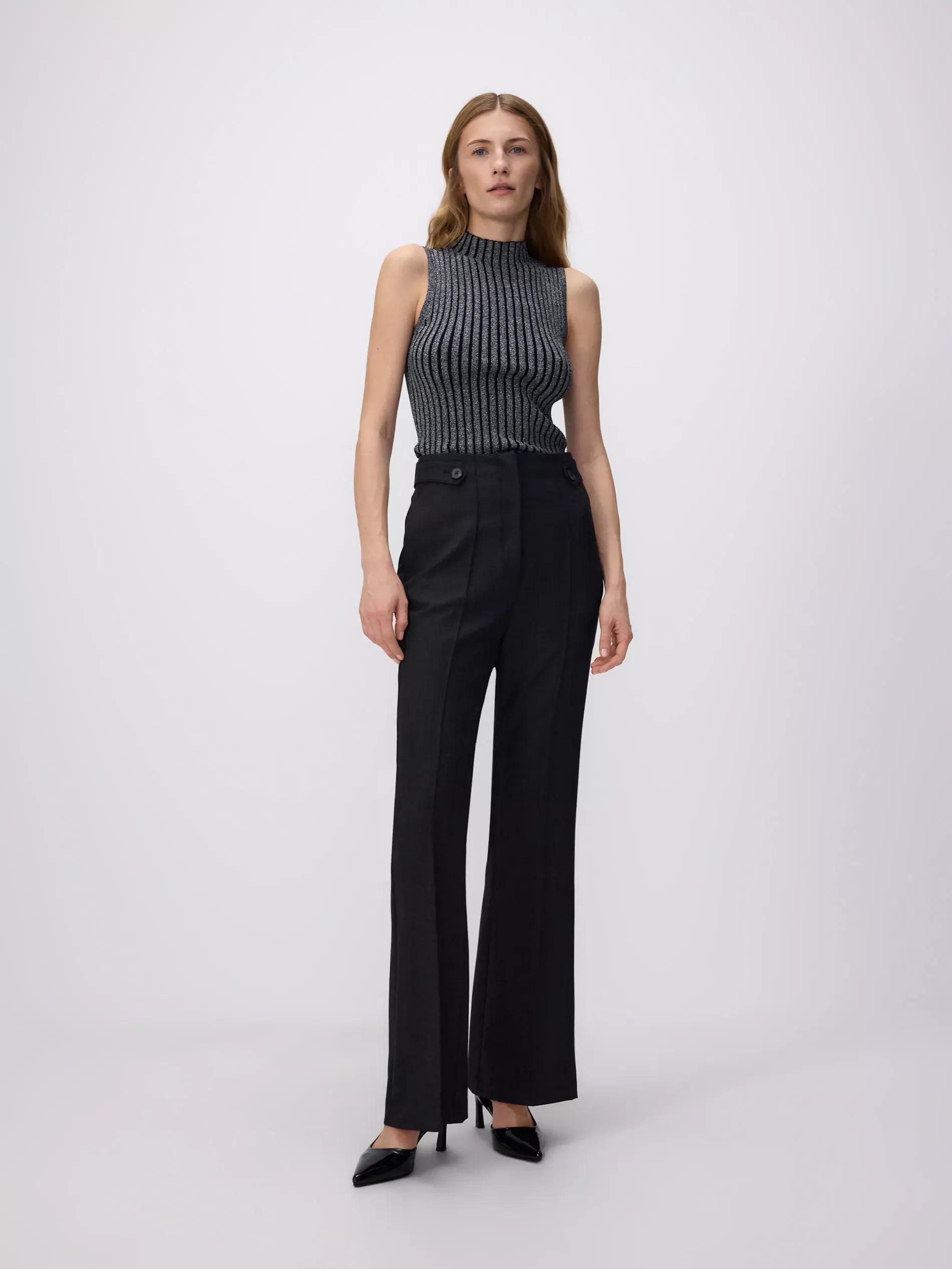 Grey Wide-Leg Pants, , large image number 3