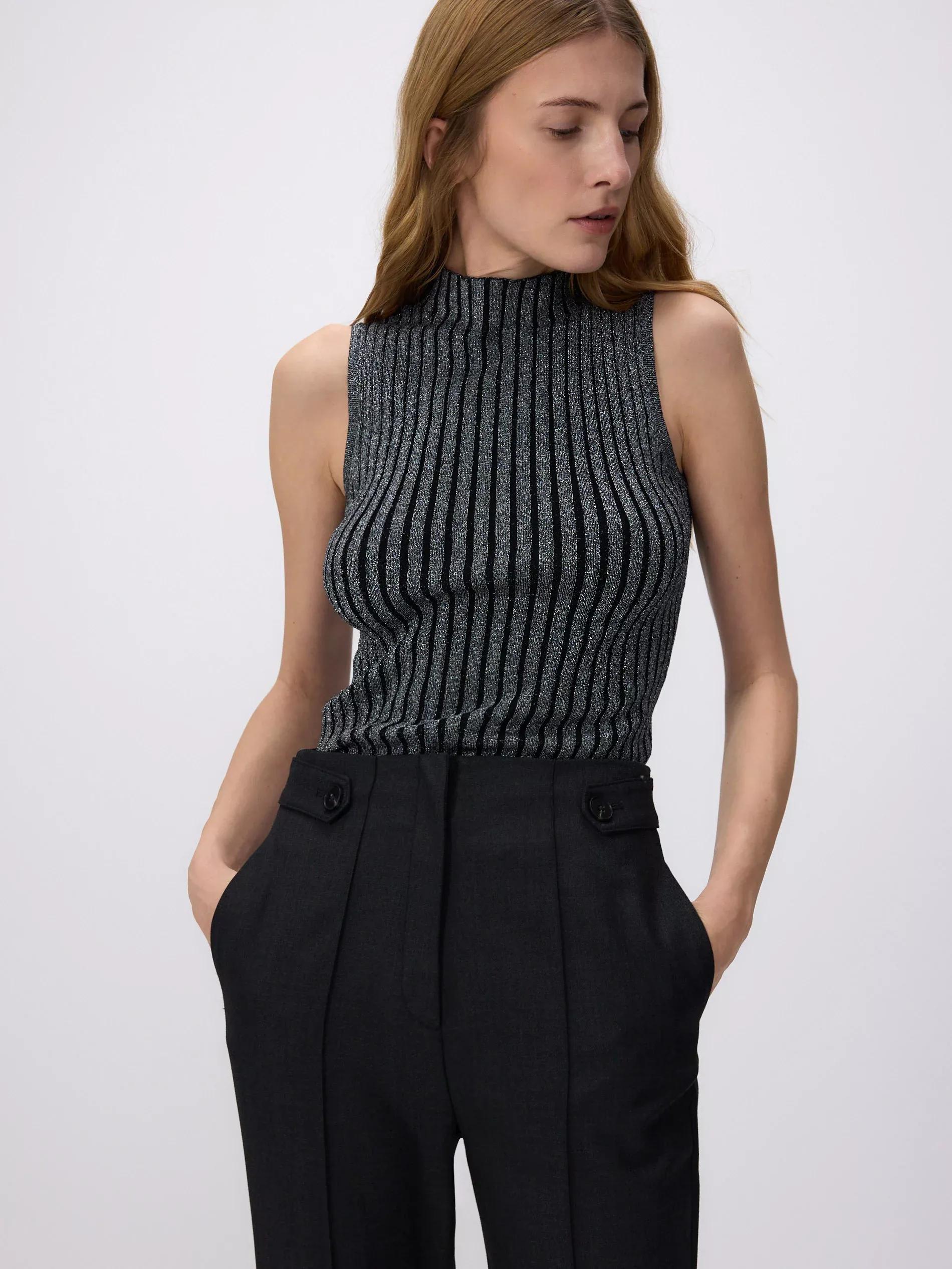 Grey Wide-Leg Pants, , large image number 4