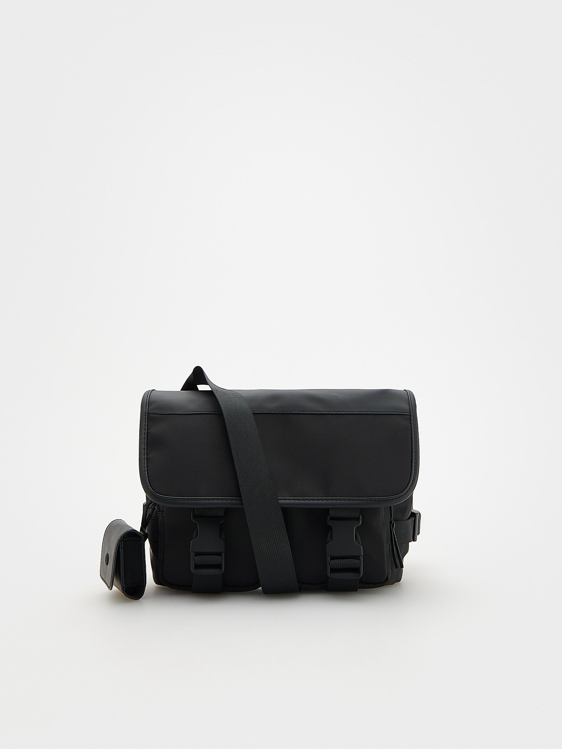 Black Shoulder Bag, Black, large image number 1