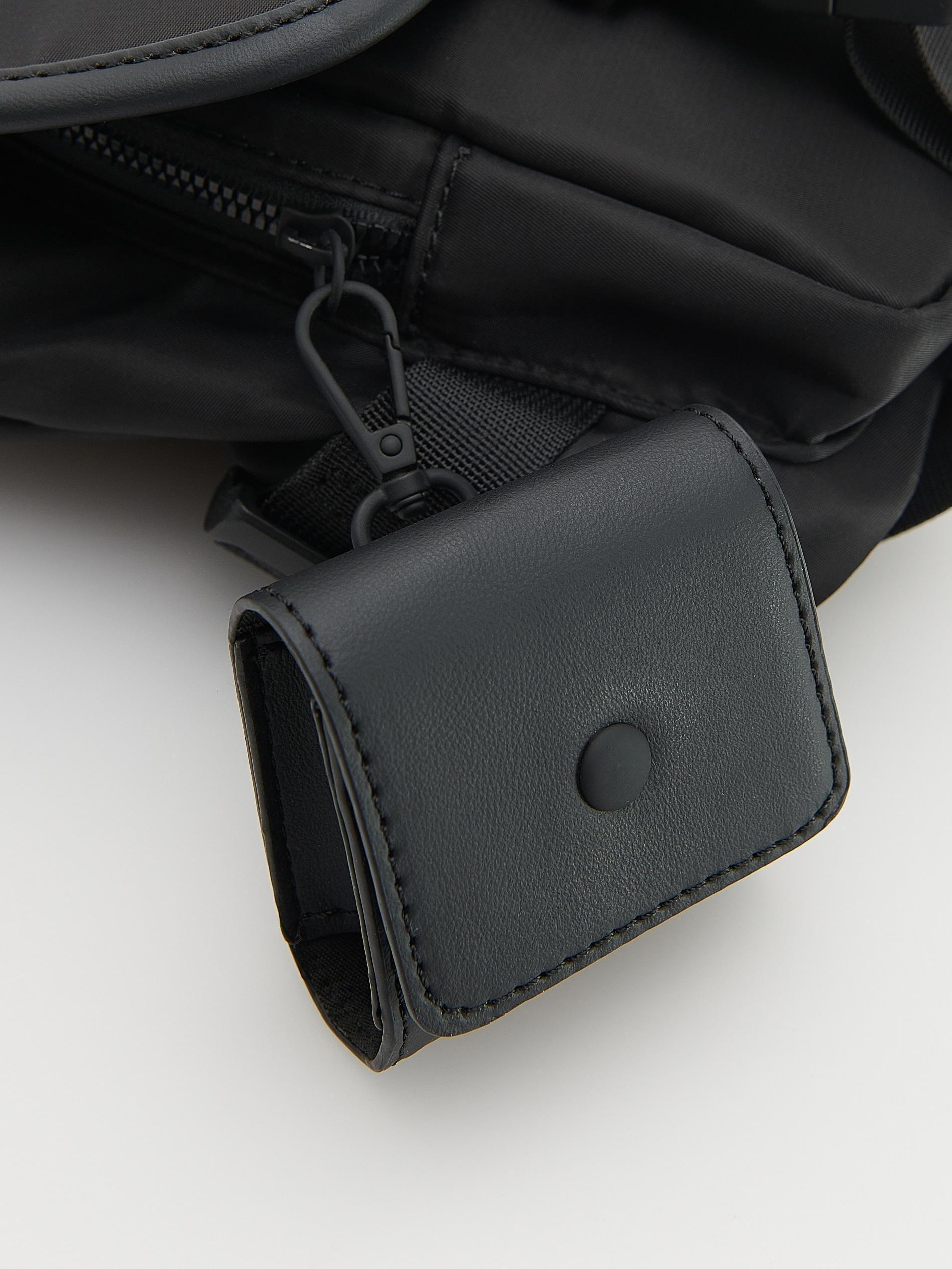 Black Shoulder Bag, Black, large image number 4