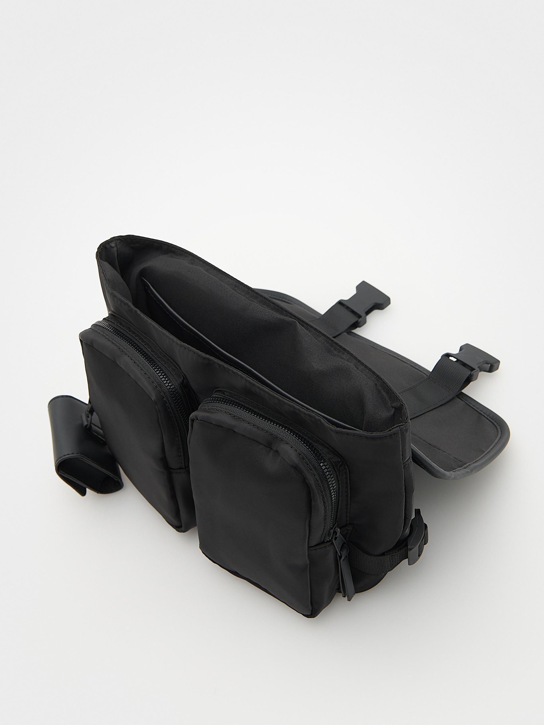Black Shoulder Bag, Black, large image number 5