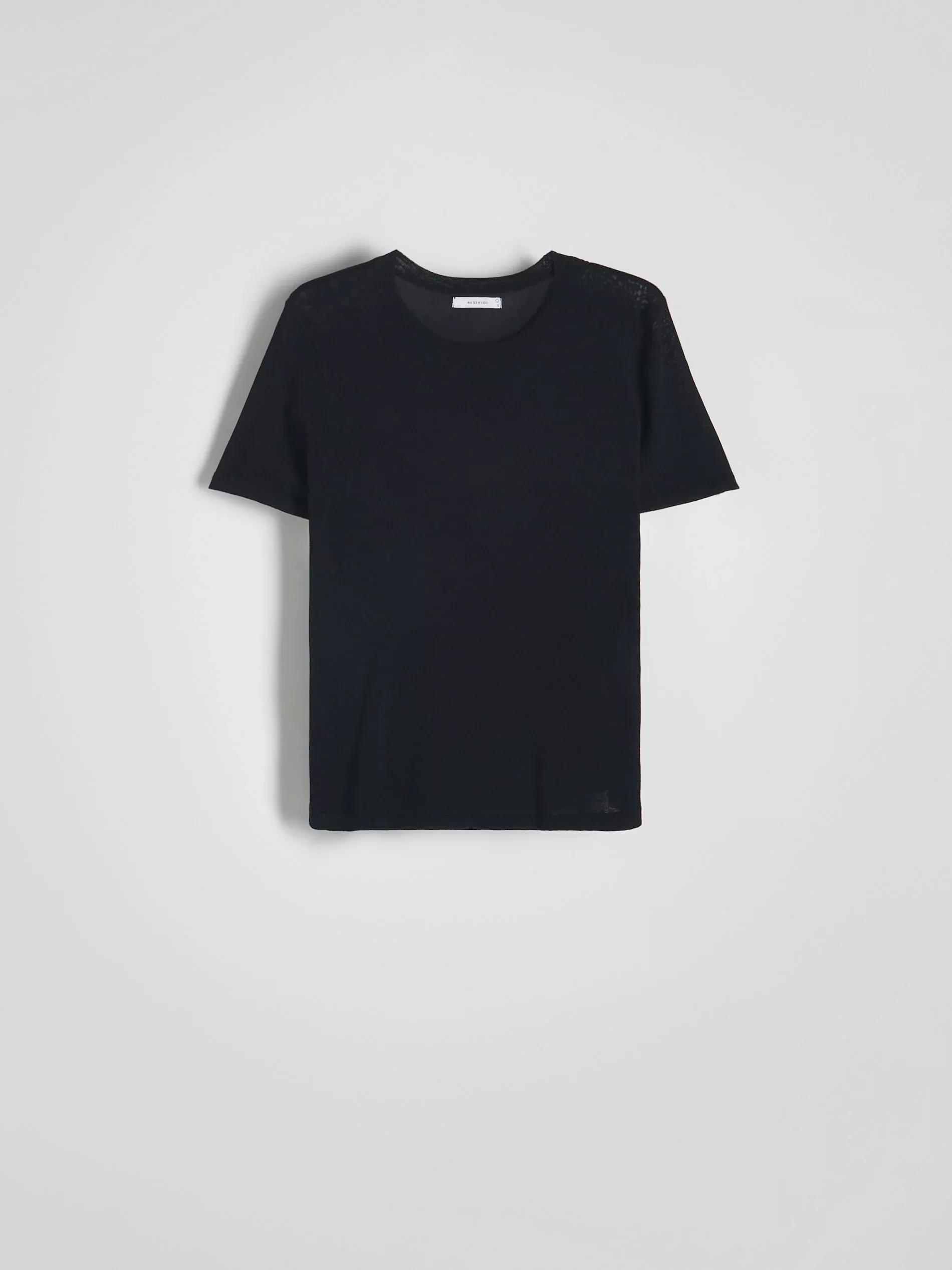 Black Viscose Rich Top, , large image number 4