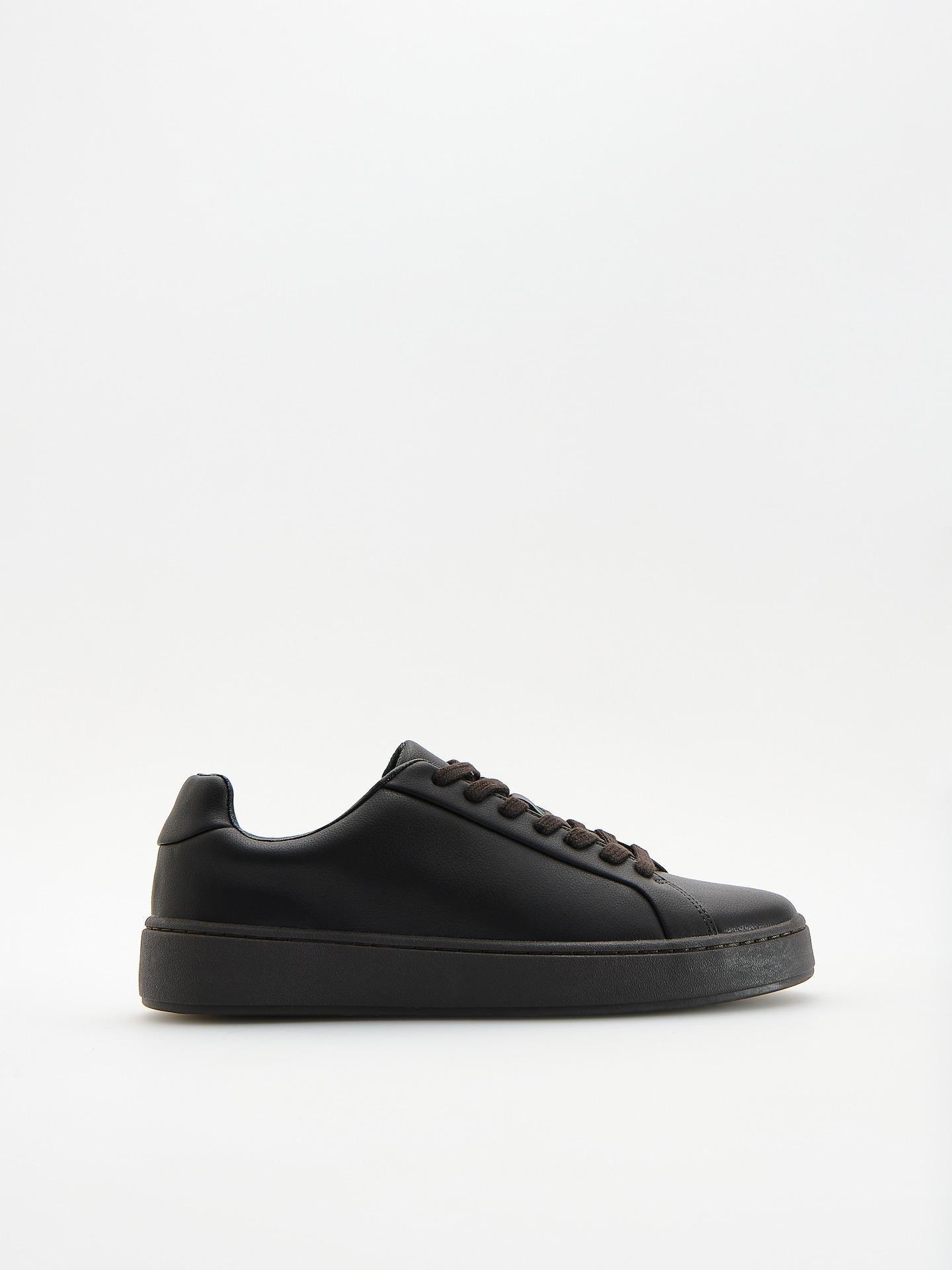Brown Leather Rich Sneakers, Brown, medium