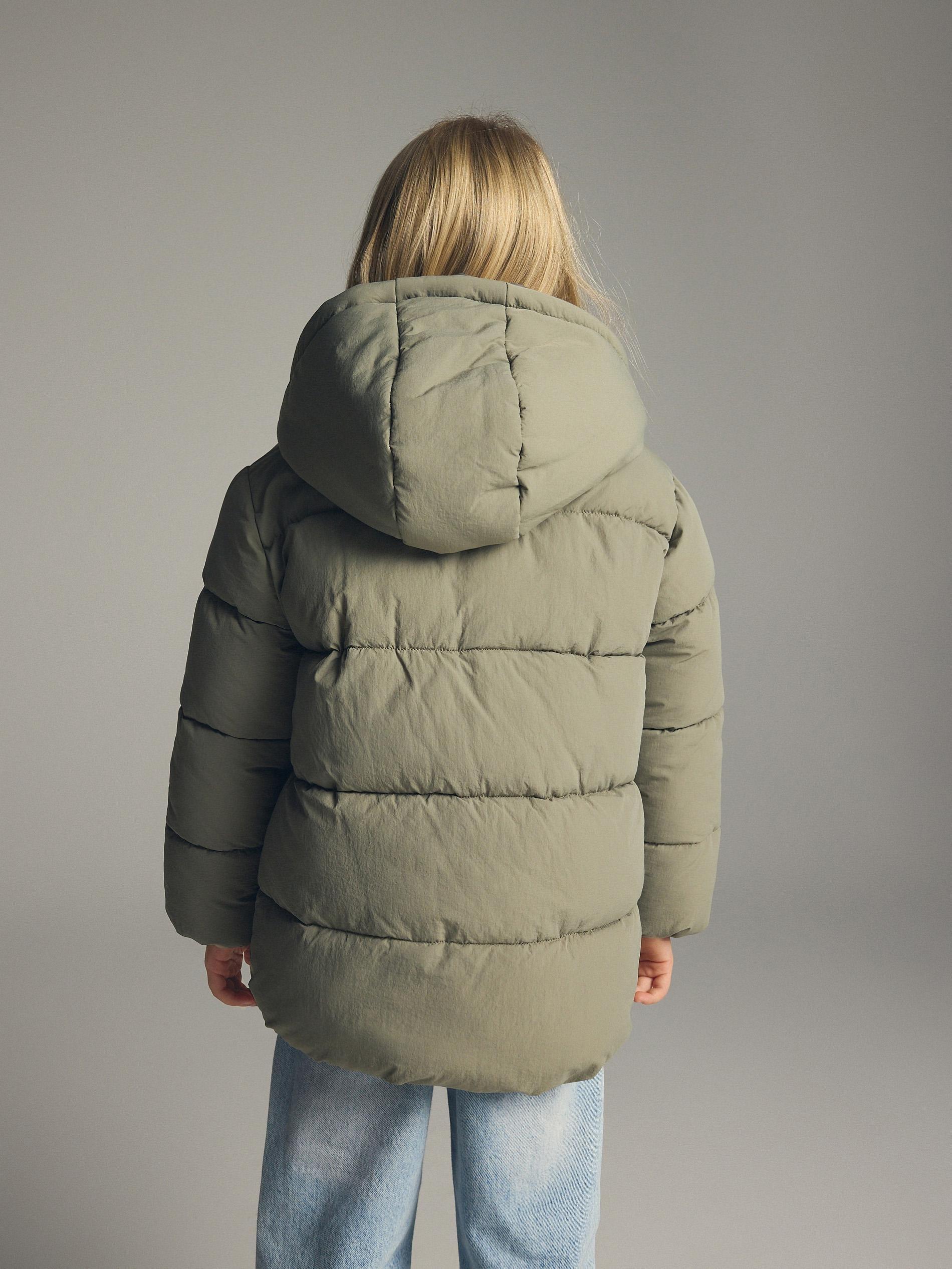 Green Quilted Jacket With Bag, Khaki, large image number 5