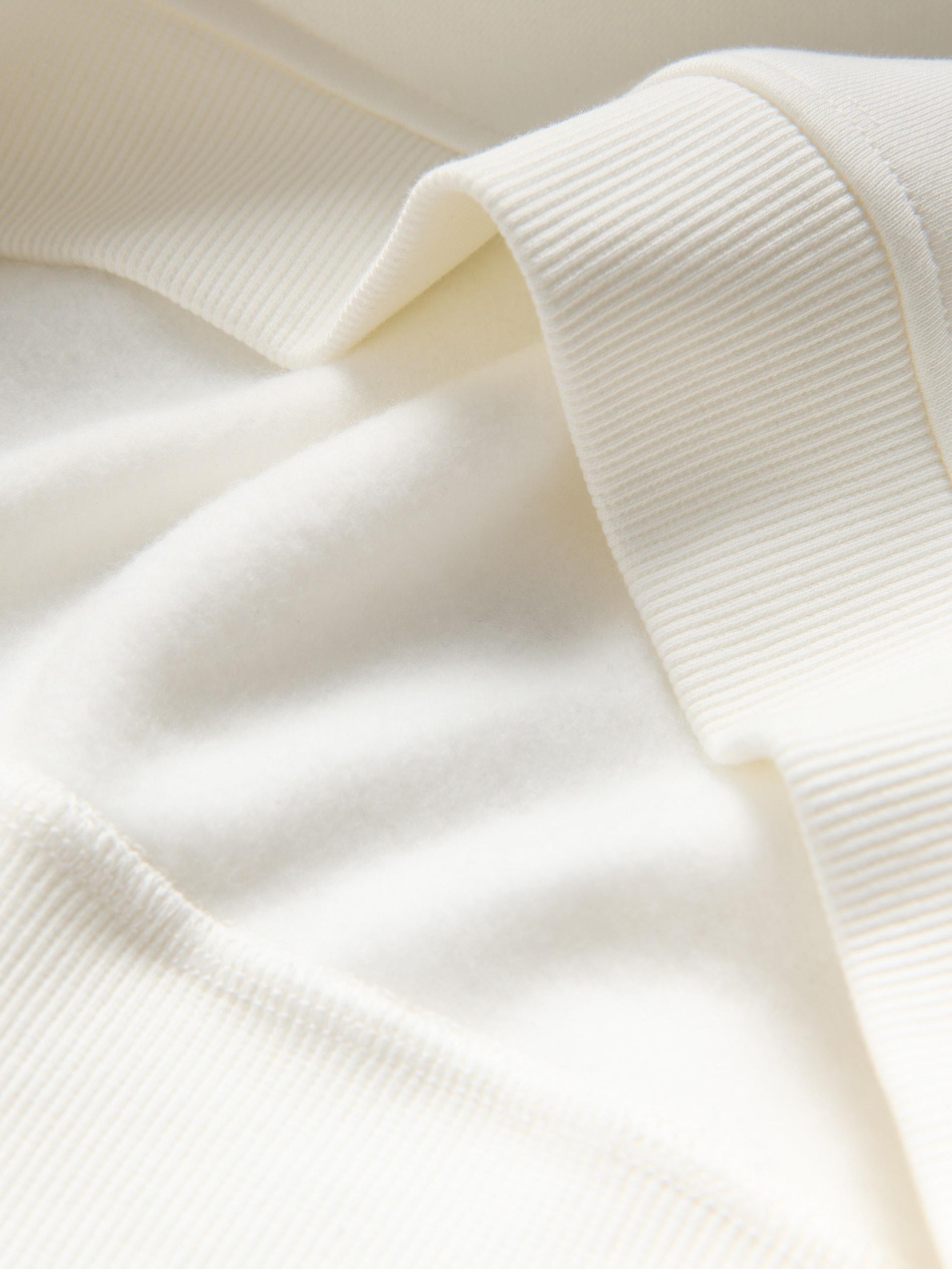 Cream Cotton Sweatshirt With Boffie & Poko Applique, Ivory, large image number 3