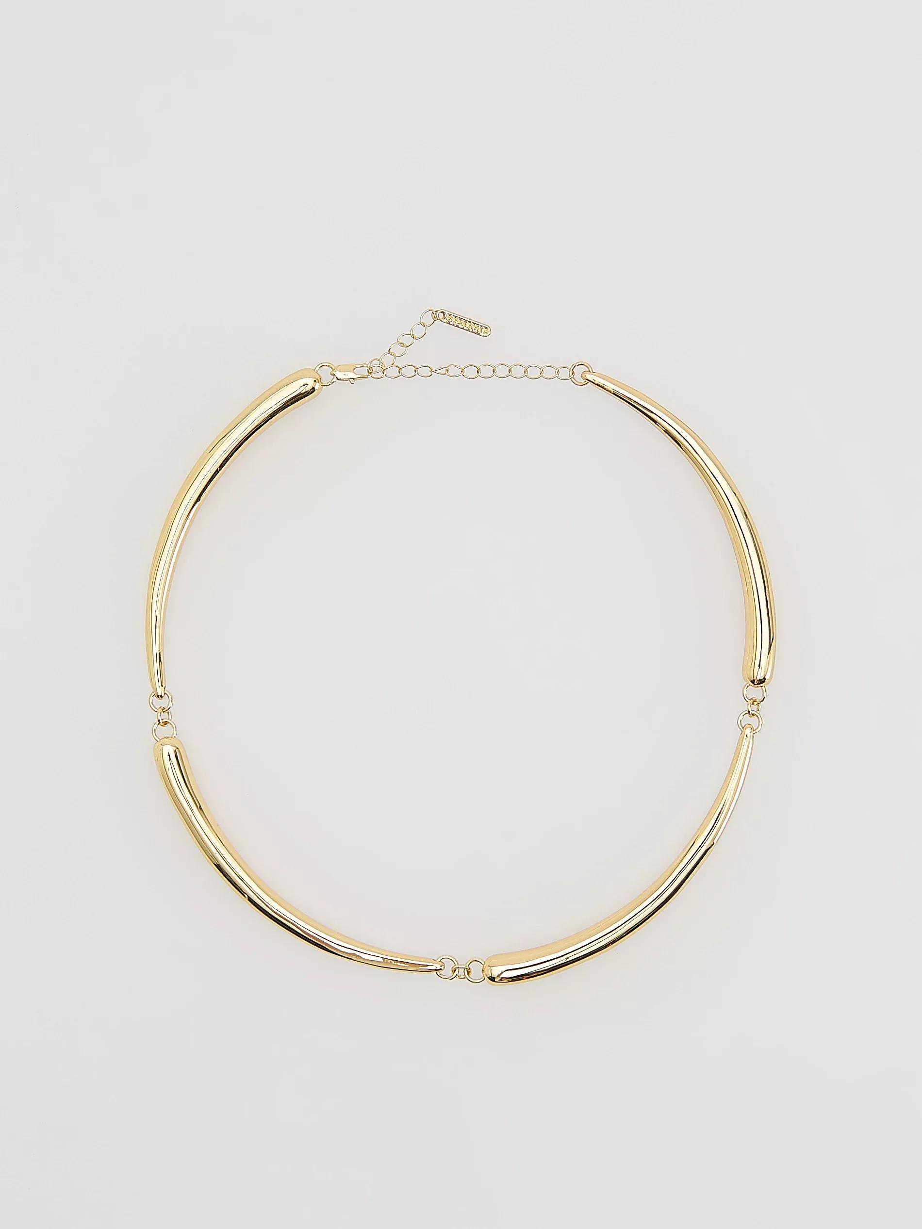 Gold Combined Elements Necklace, Golden, medium