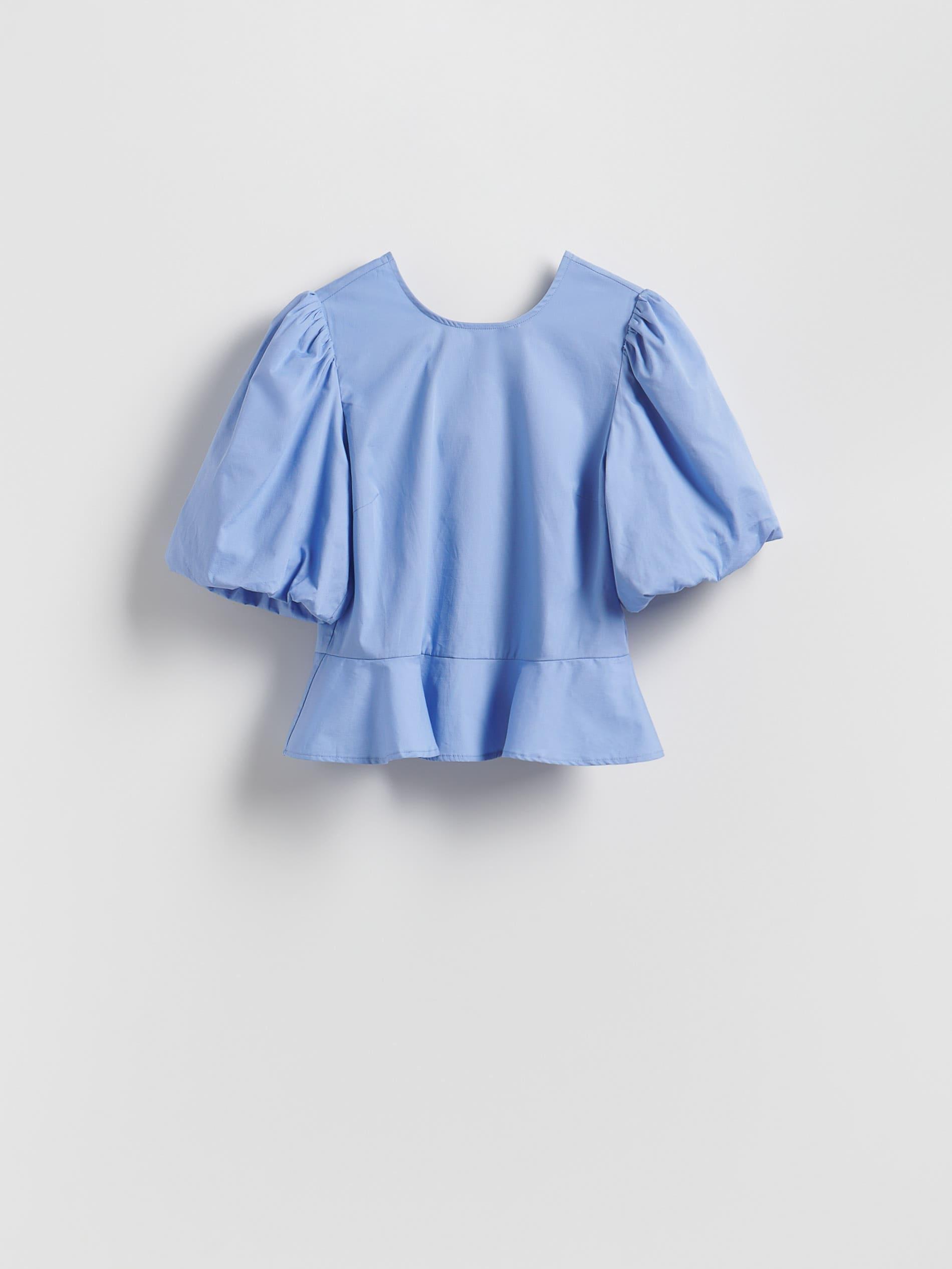 LIGHT BLUE Back tie blouse, Blue, large image number 5