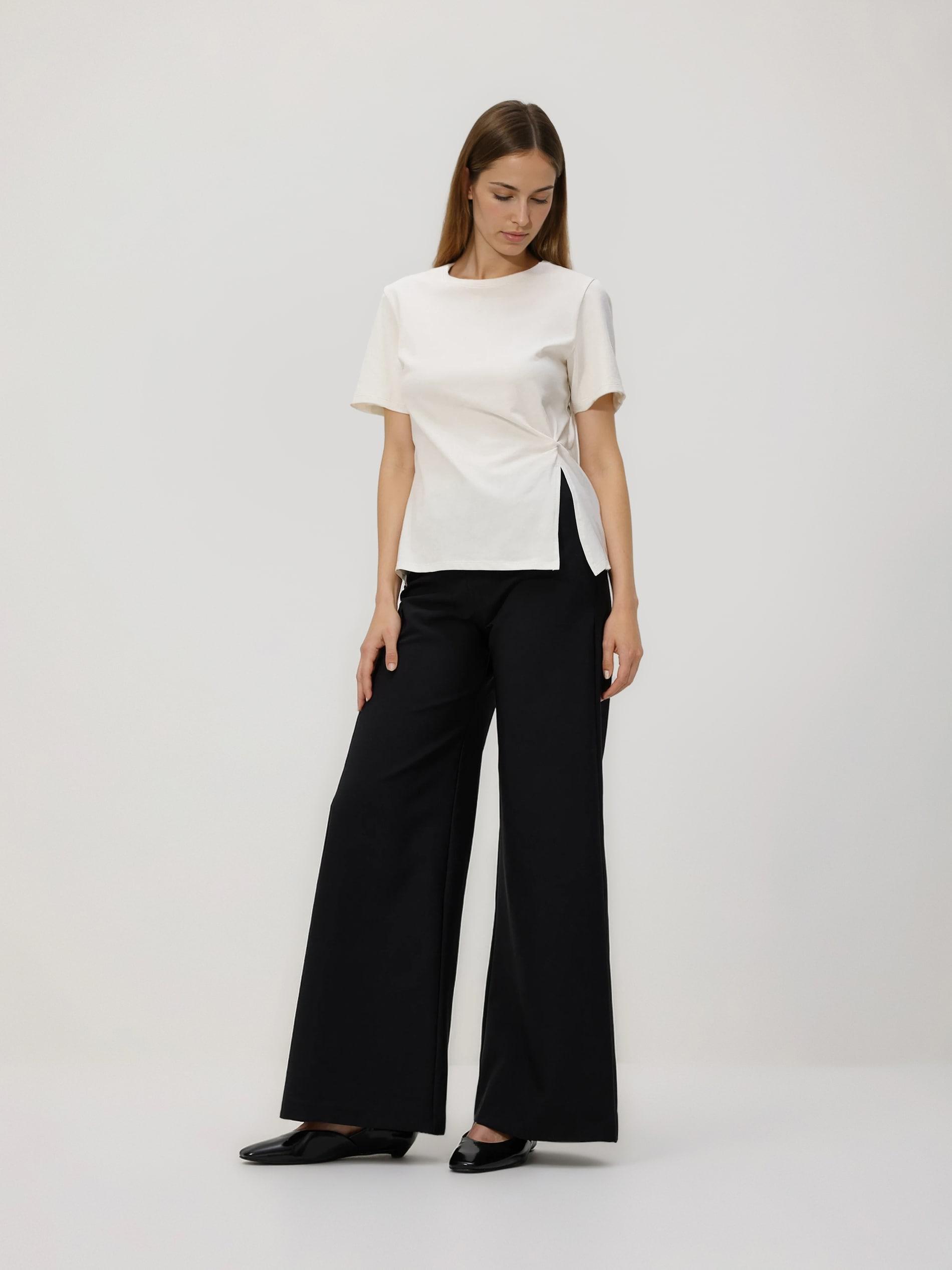 Cream Decorative Detail T-Shirt, Ivory, medium