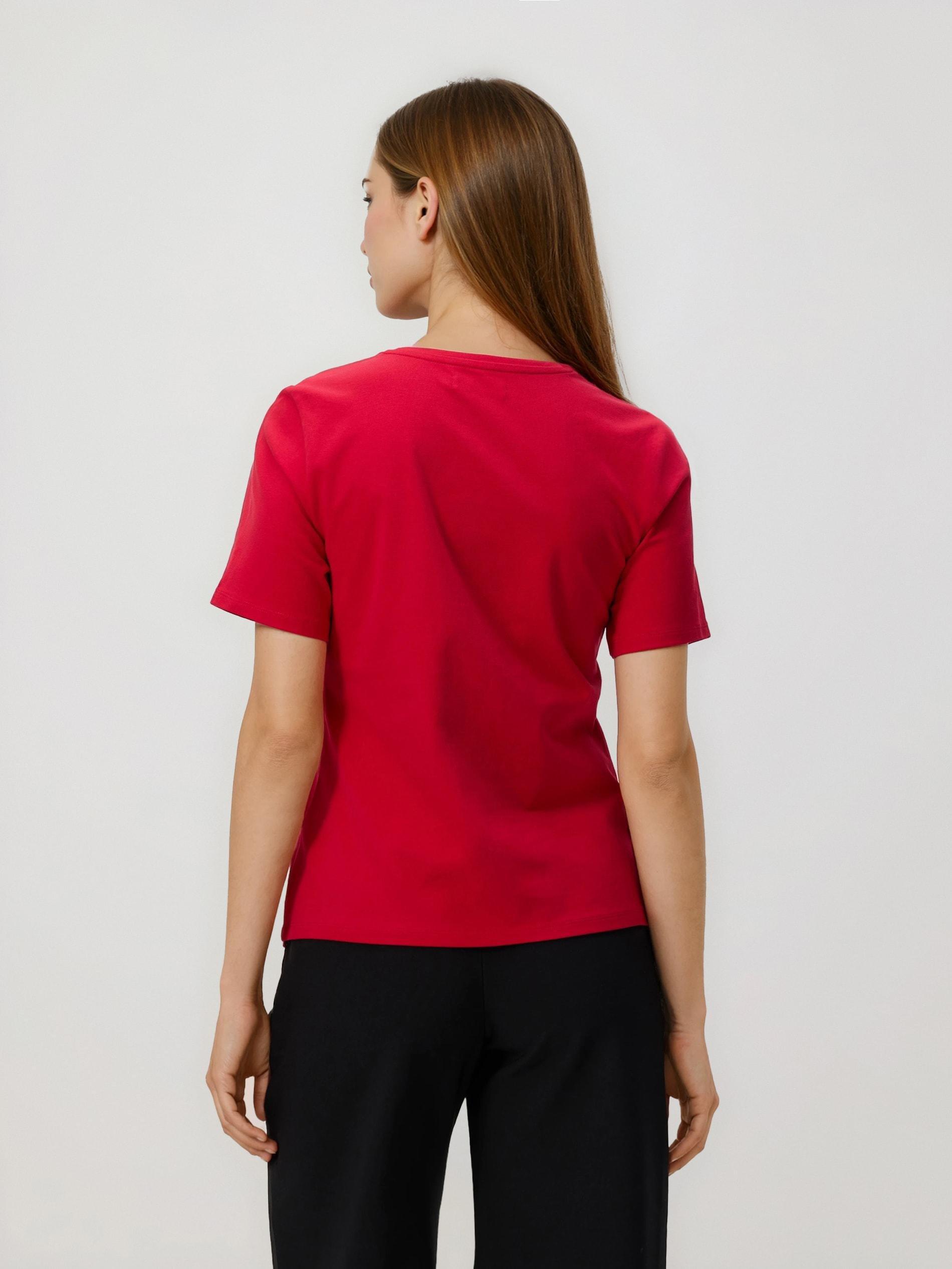 تيشيرت ديكوري التفاصيل أحمر, Red, large image number 1