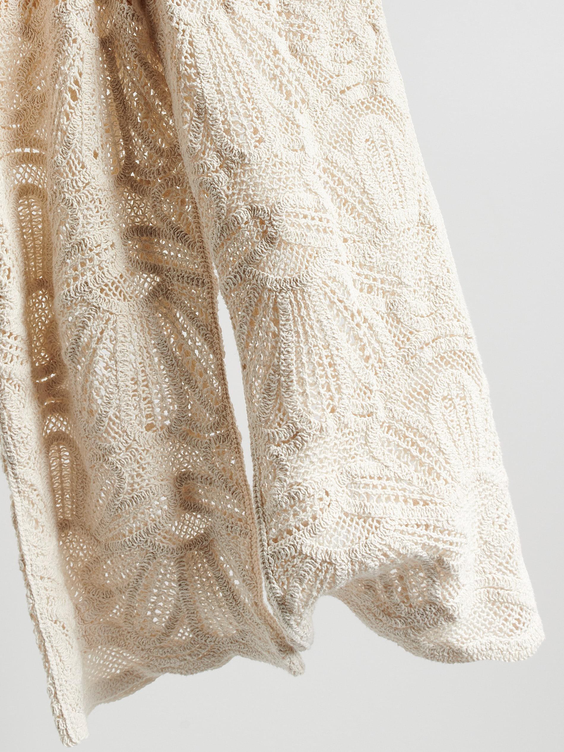 Beige Openwork Trousers, Beige, medium
