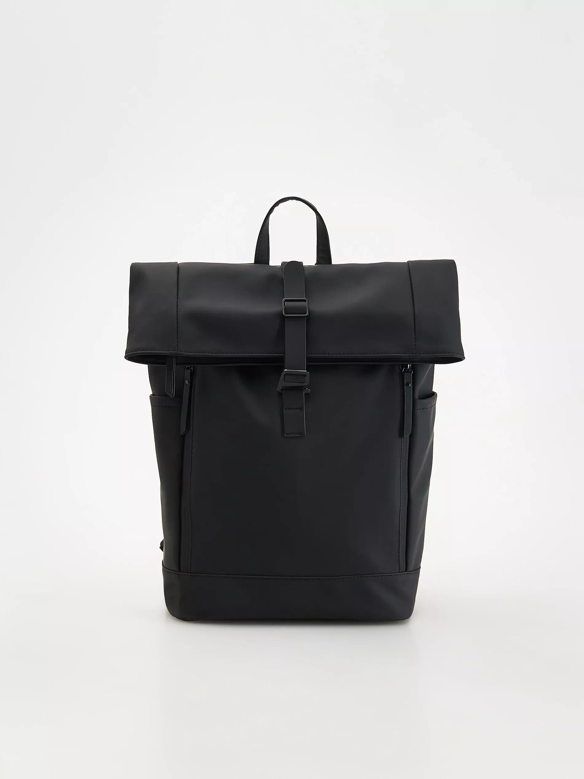 Black Waterproof Backpack, Black, large image number 3
