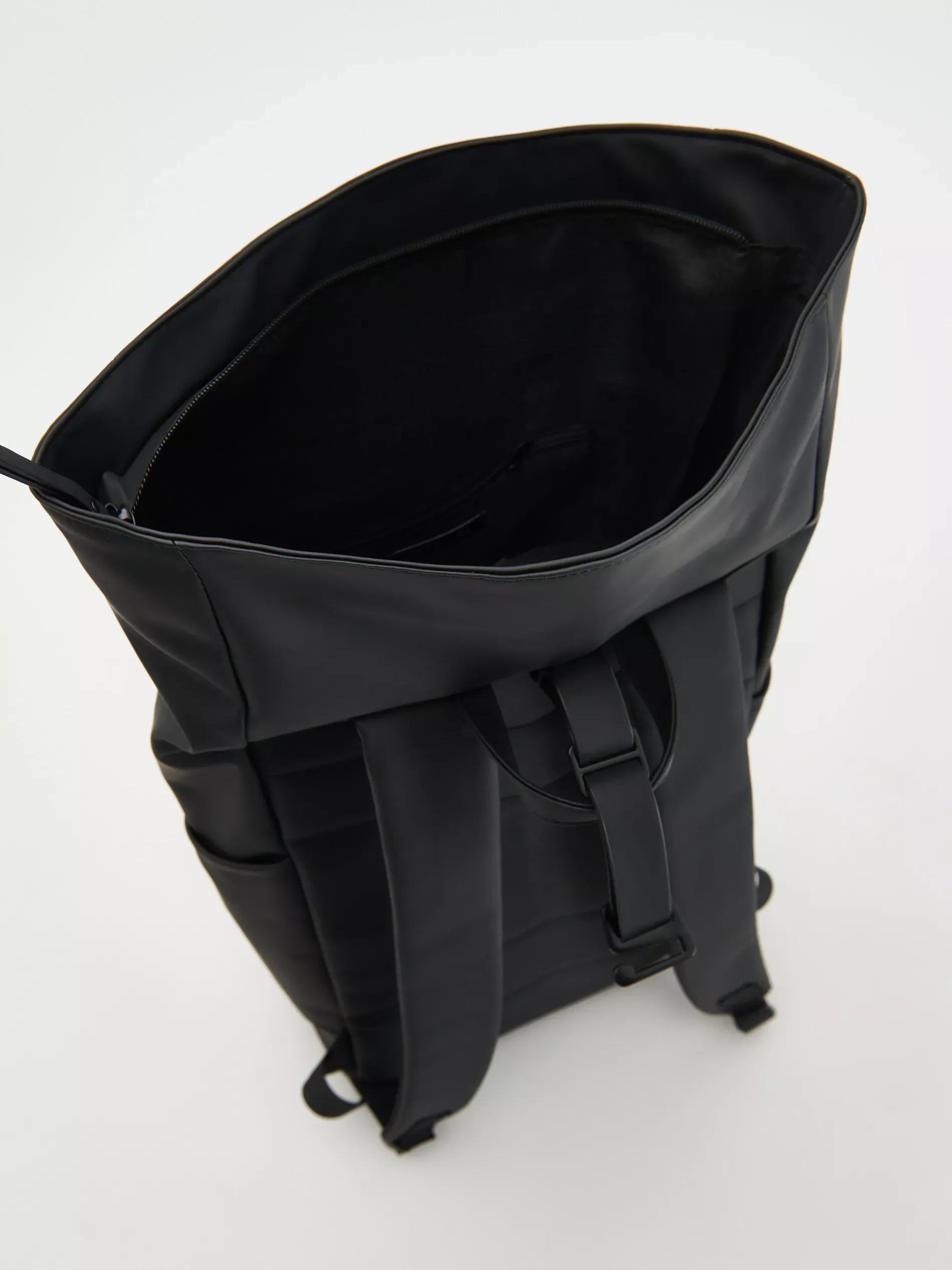 Black Waterproof Backpack, Black, large image number 5